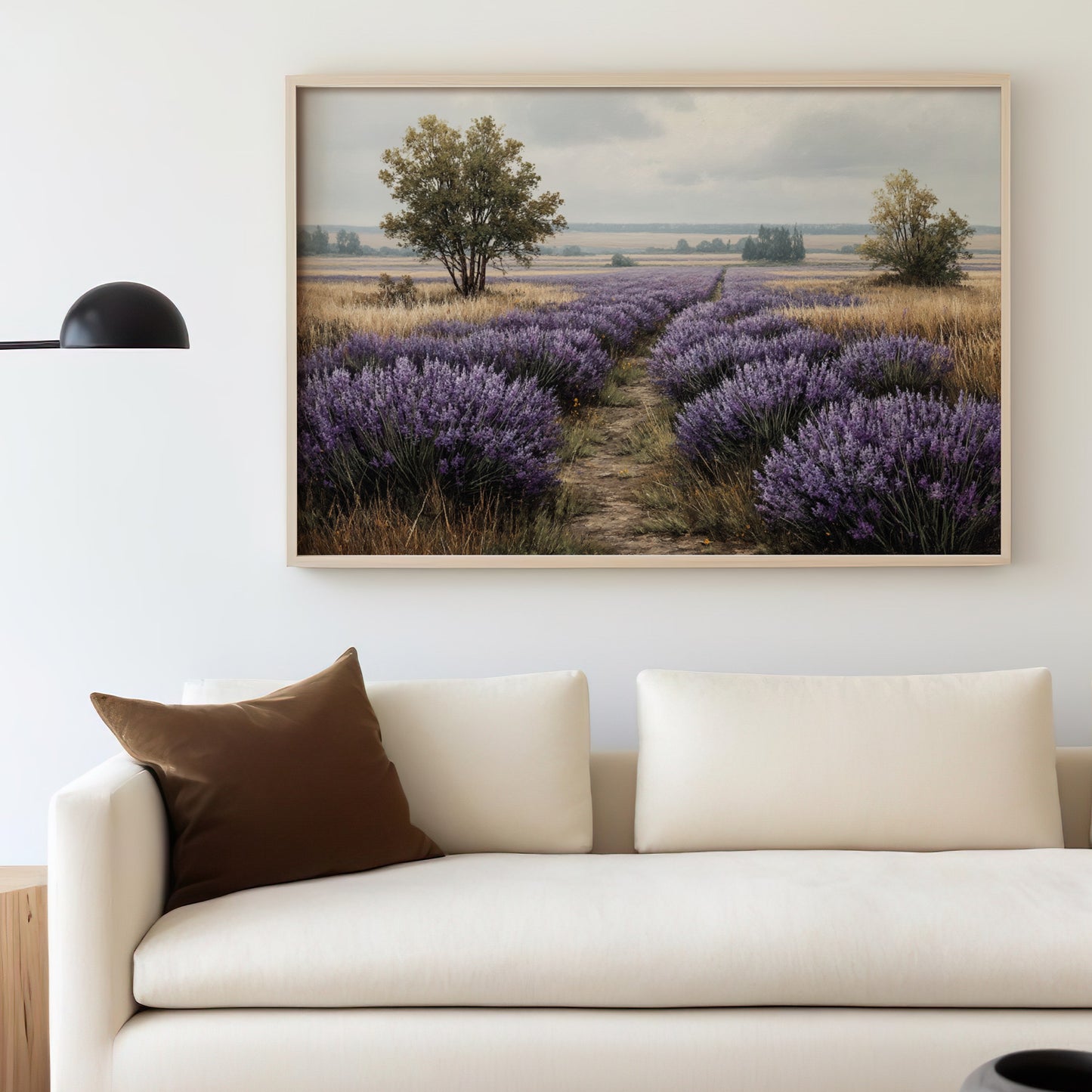 Beautiful Lavender Field Landscape Wall Art