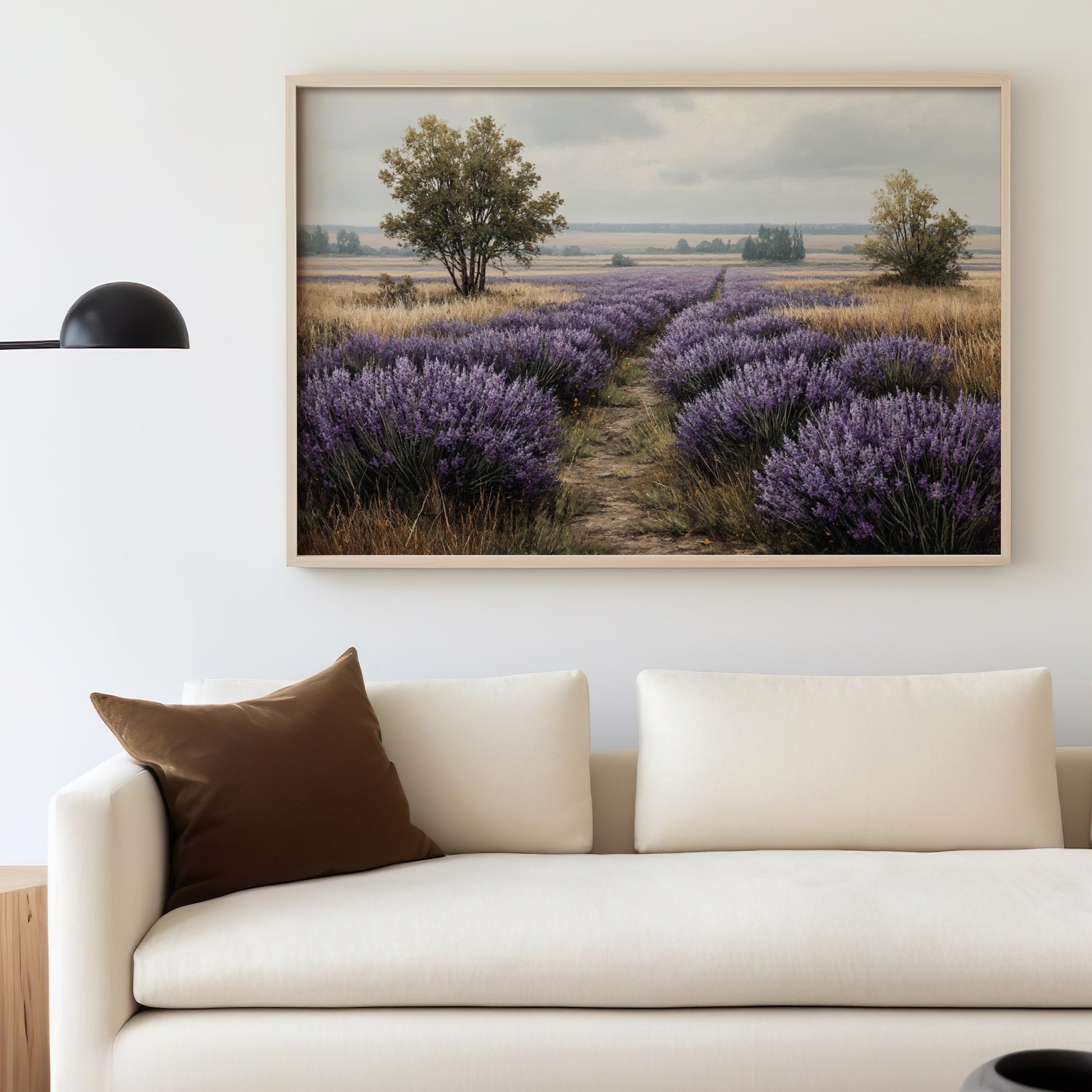Beautiful Lavender Field Landscape Wall Art