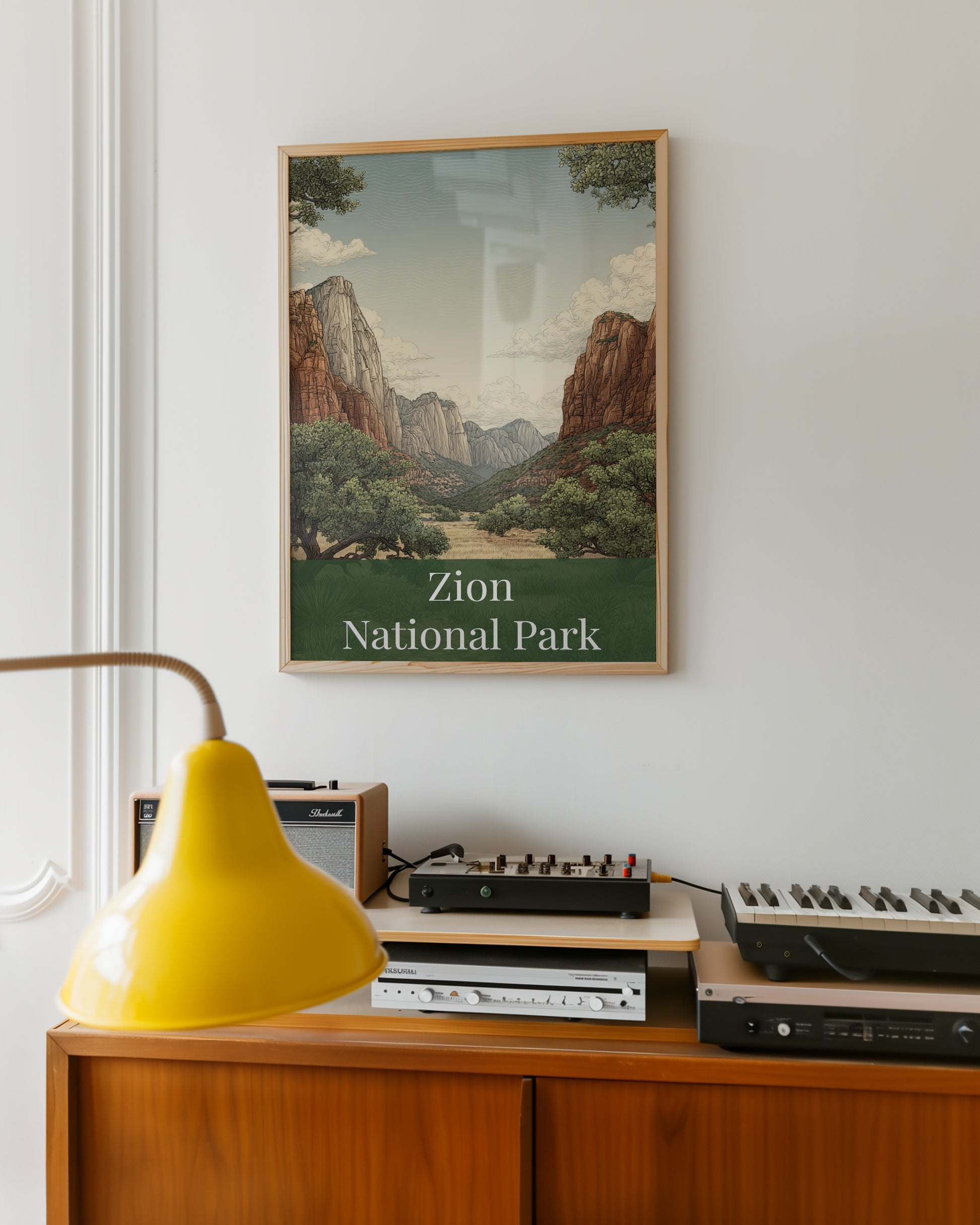 Zion National Park Scenic Wall Art Poster Print
