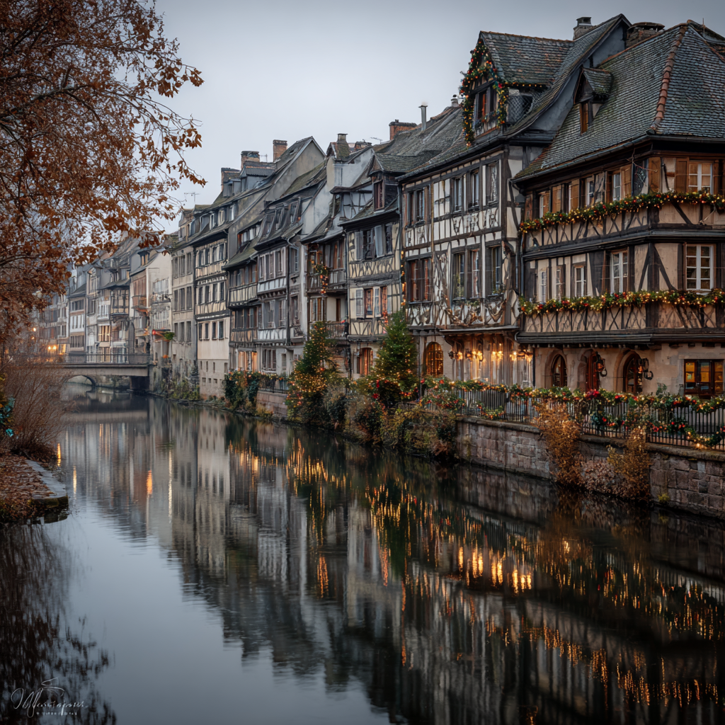 Picturesque Canal Lined with Charming Historic Homes