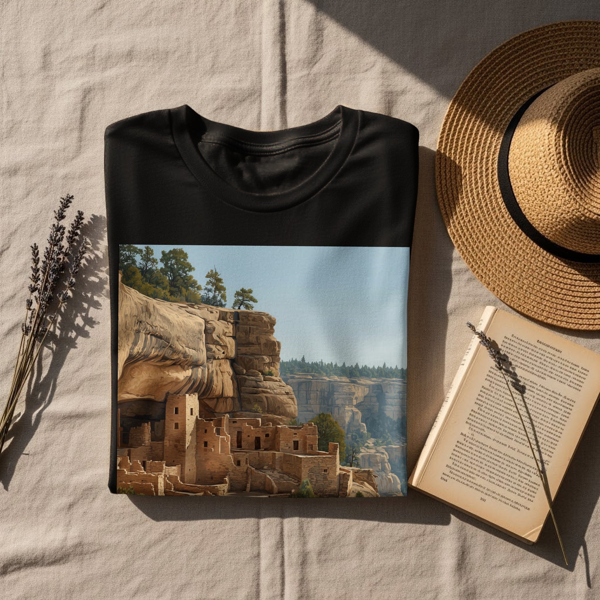 Scenic Mesa Cliff Dwelling Print T-shirt