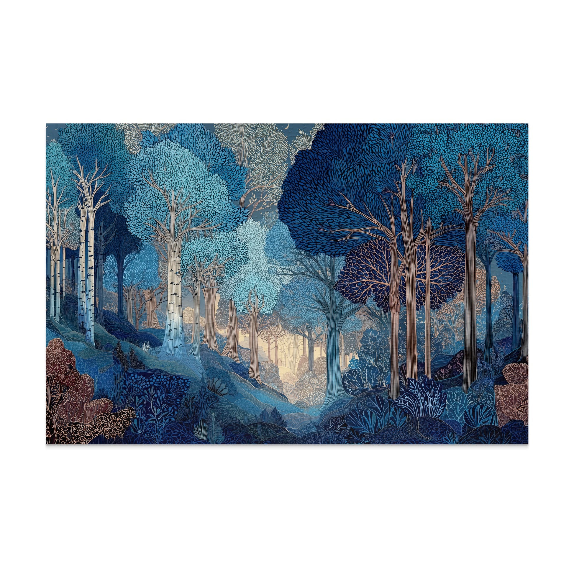 Stylized Blue Forest Dream Landscape product type