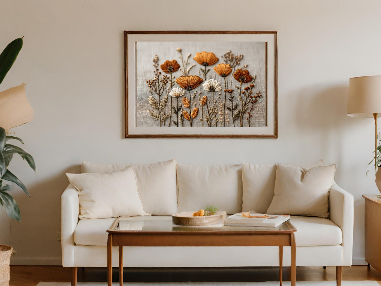 Vibrant Floral Artwork for Living Room Wall Decor