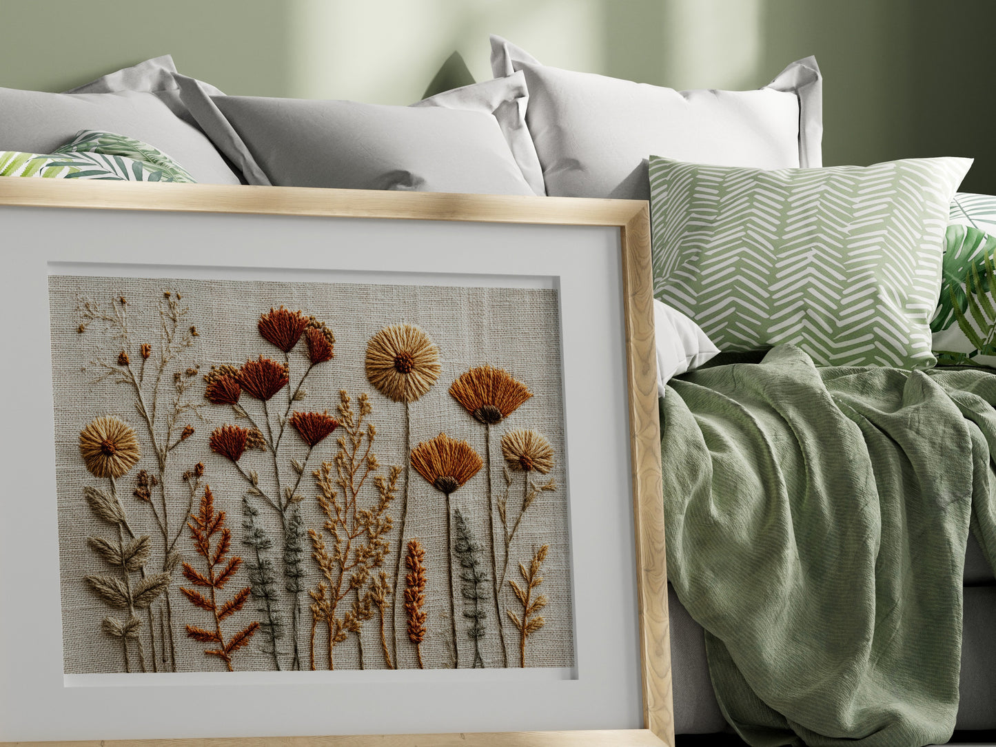 Framed Floral Botanical Art Decor for Modern Home Spaces