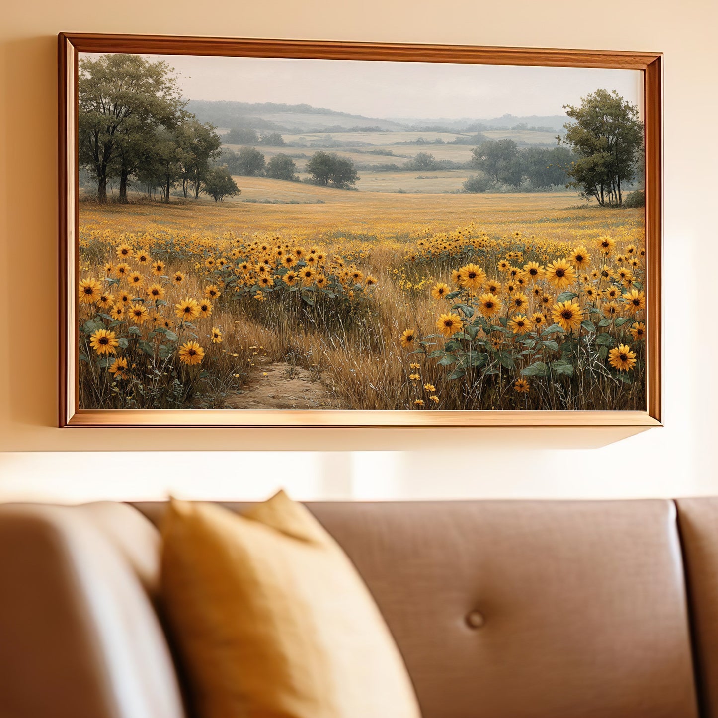 Sunflower Field Landscape Wall Art Décor Product