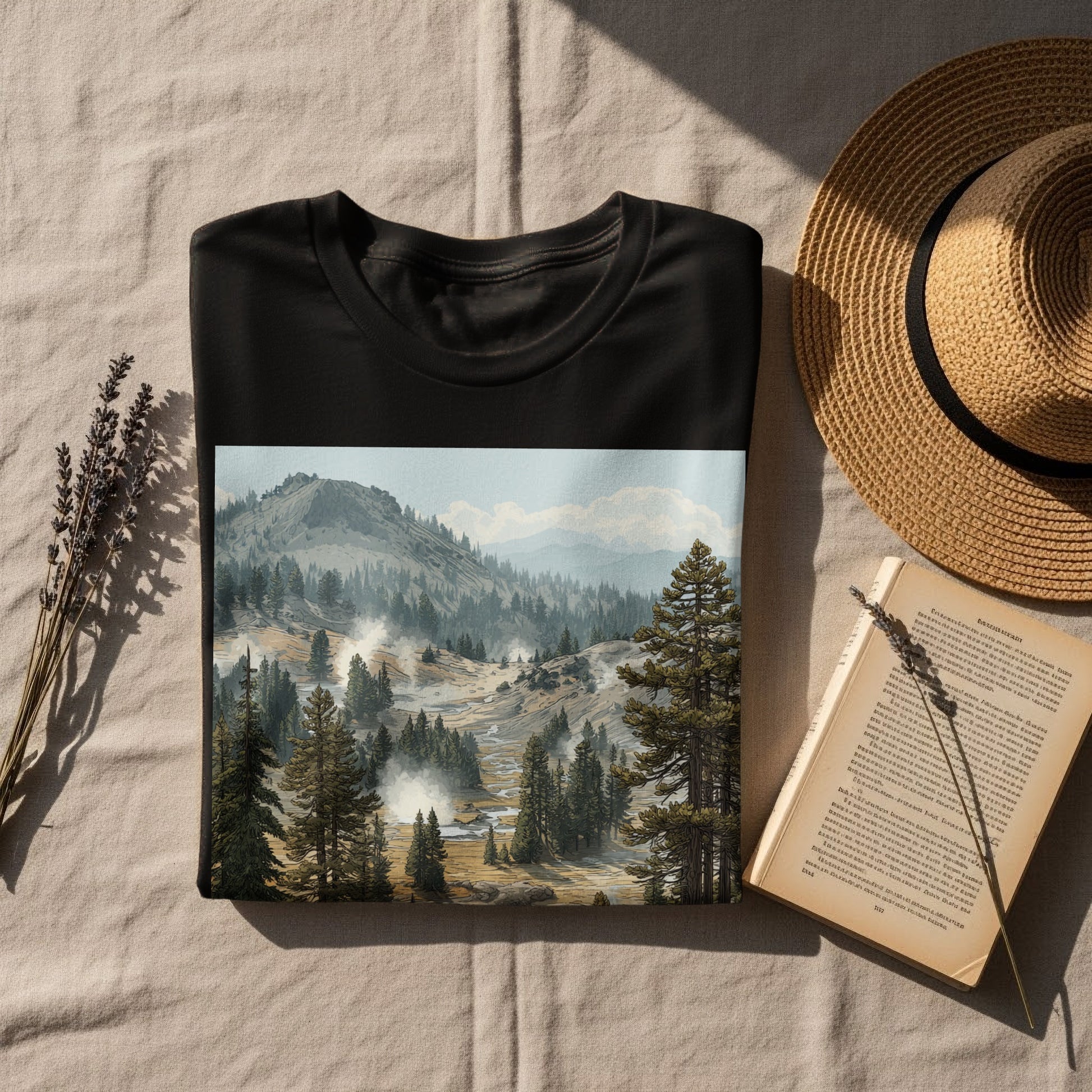 Scenic Mountain Landscape Artistic T-Shirt for Nature Lovers