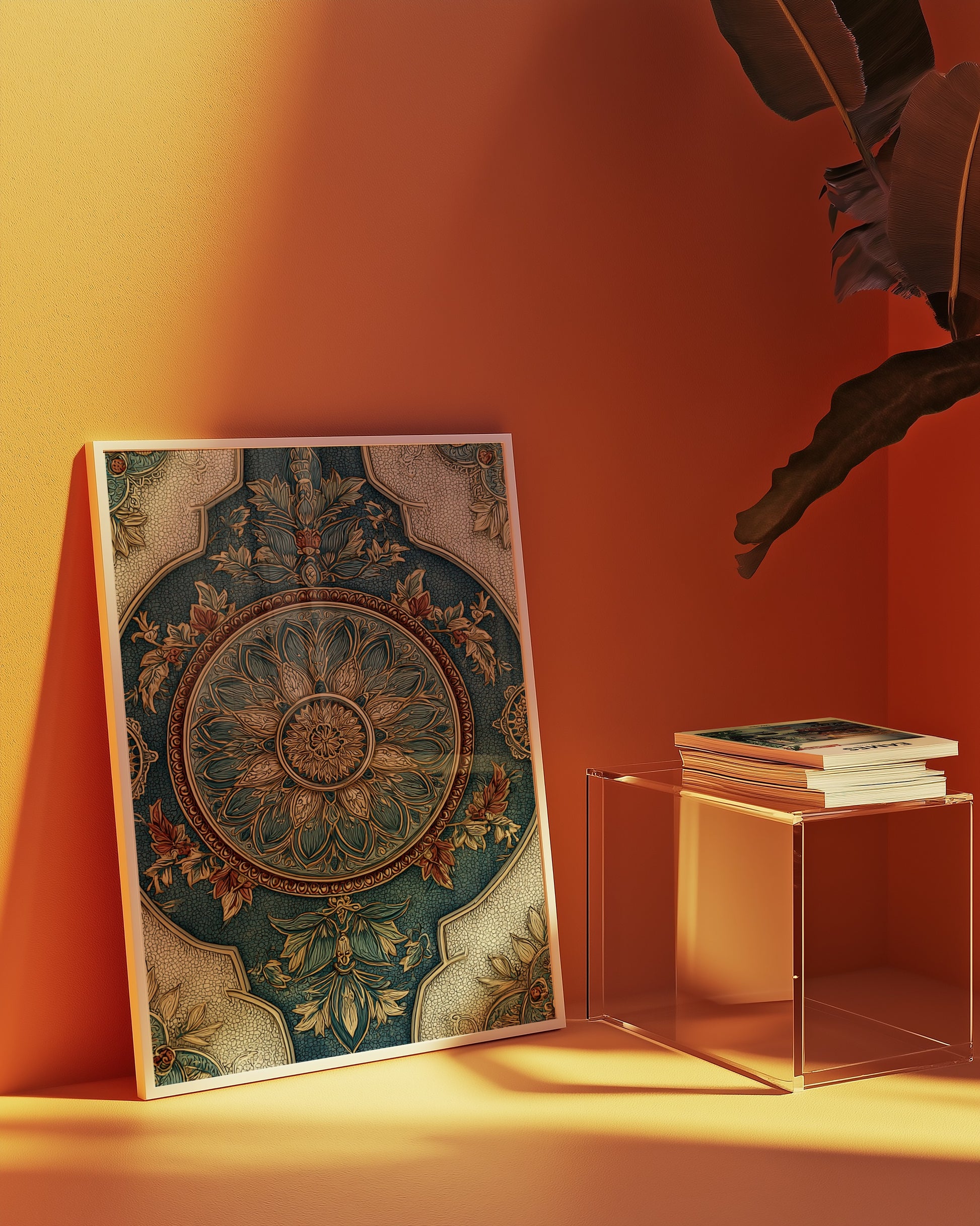 Mandala Pattern Art with Floral Design Wall Décor Product