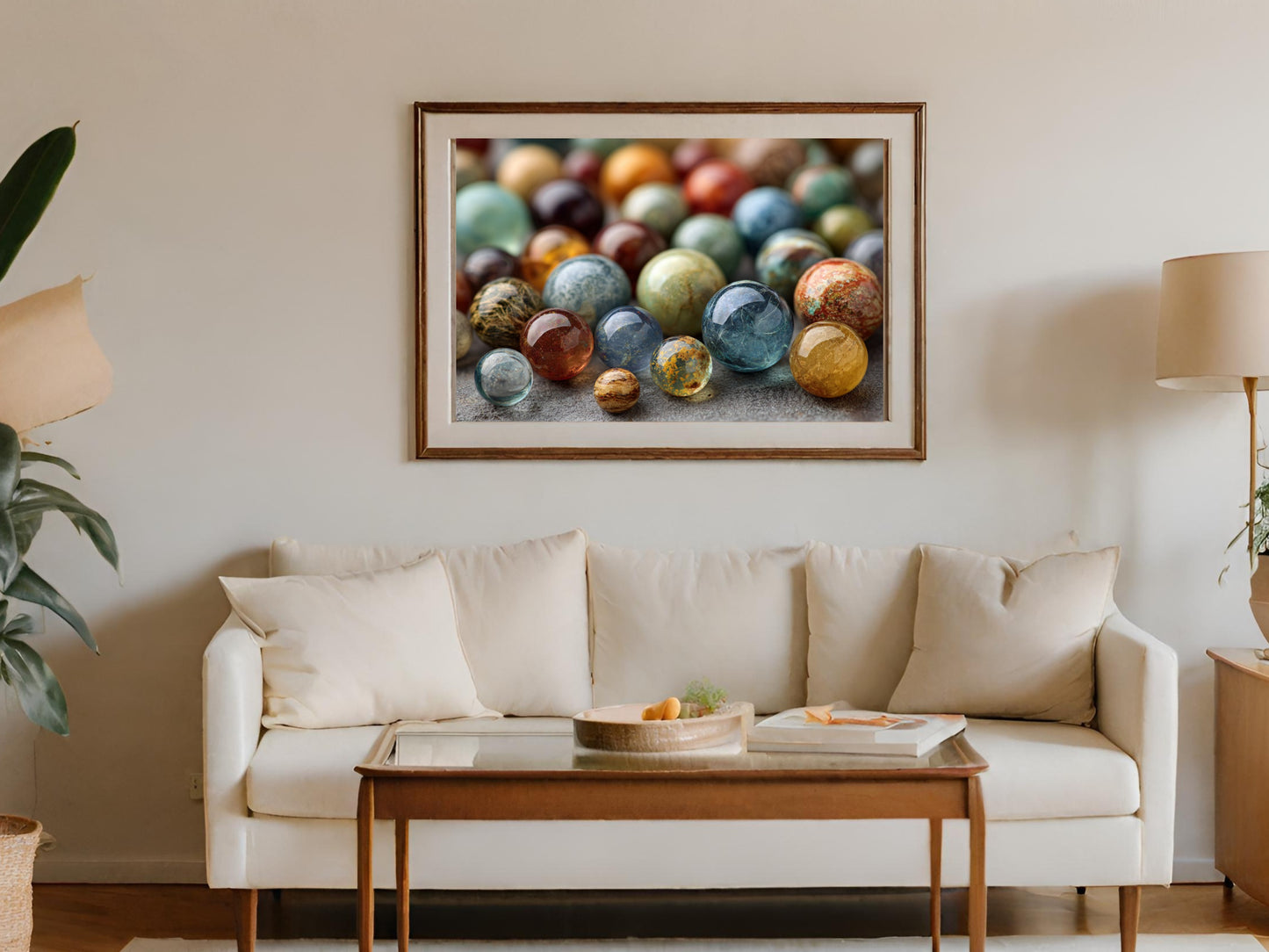 Vibrant Colorful Marbles Wall Art For Home Decor