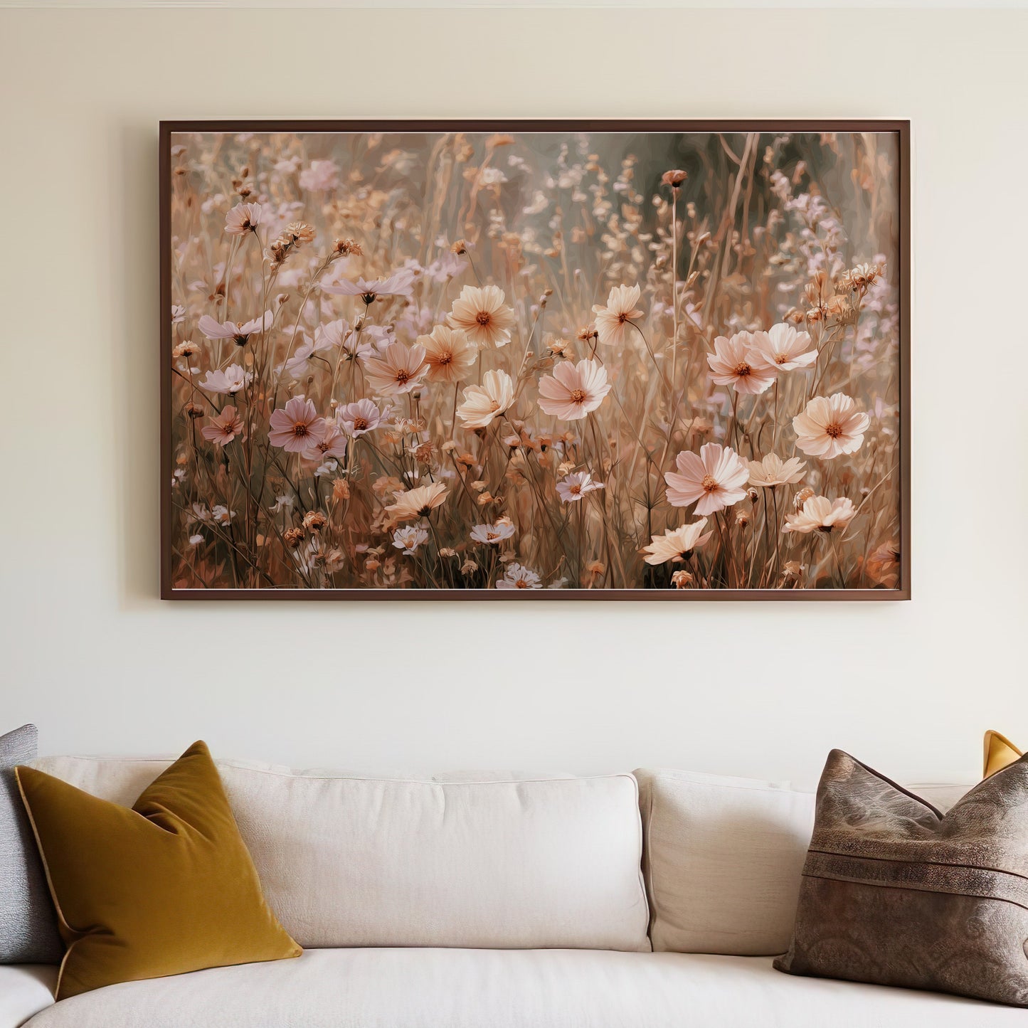 Soft Cosmos Field Floral Botanical Art Print product type