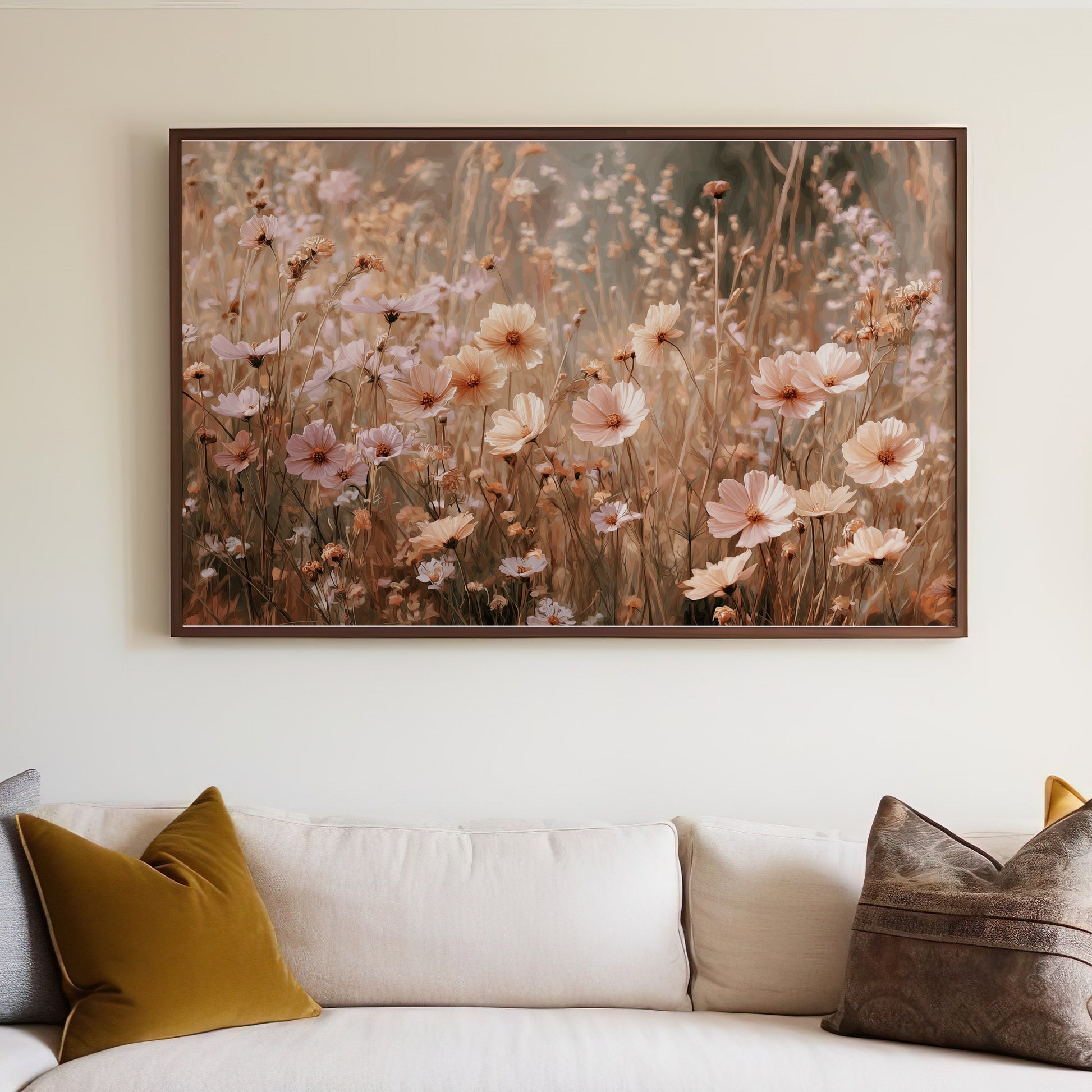 Soft Cosmos Field Floral Botanical Art Print product type