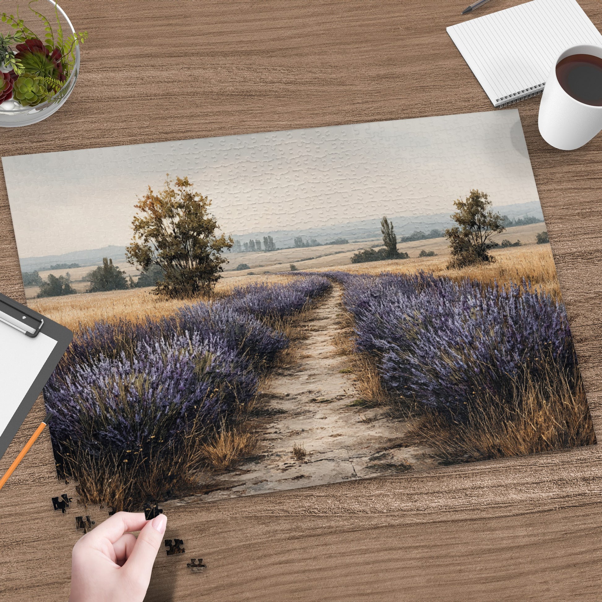 Lavender Field Scenic Landscape 1000-Piece Puzzle