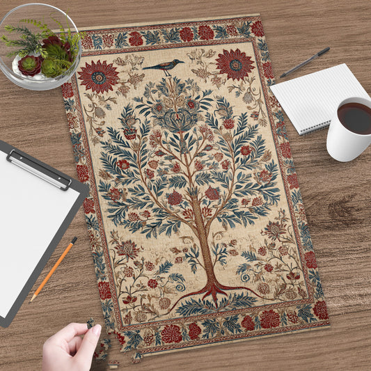 Ornate Tree of Life Decorative Centerpiece Rug