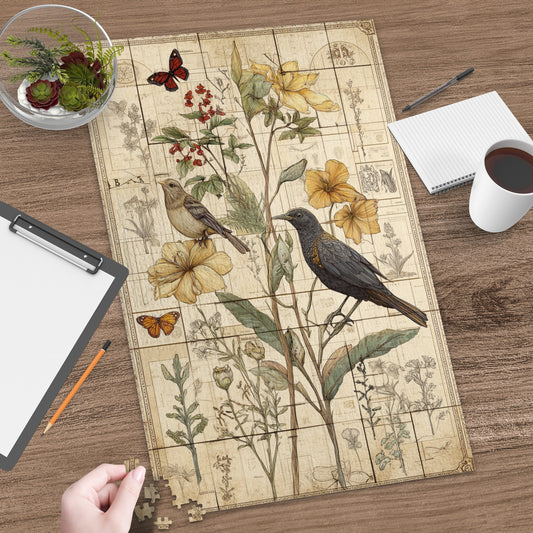 Botanical Birds and Butterflies Jigsaw Puzzle