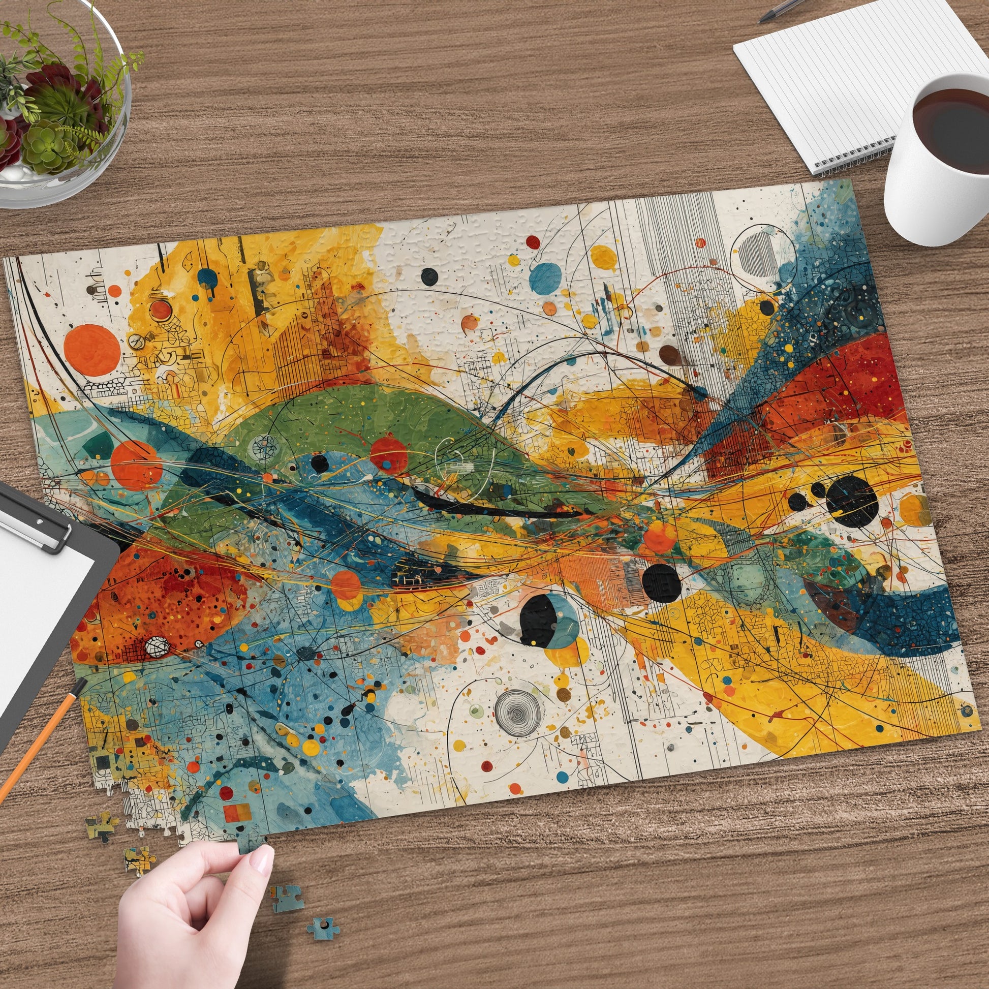 Vibrant Abstract Lines Dots Swirls Design Jigsaw product type
Abstract Art
Colorful Design
Modern Art
Jigsaw Puzzle
Vibrant Colors
Lines Pattern
Dots Design
Swirls Artwork
Contemporary Art
Artistic Puzzle
Creative Design
Unique Abstract
Bright Colors
Expressionist Style
Dynamic Artwork
Paint Splatter
Graphic Design
Art Puzzle
Geometric Elements
Abstract Pattern
