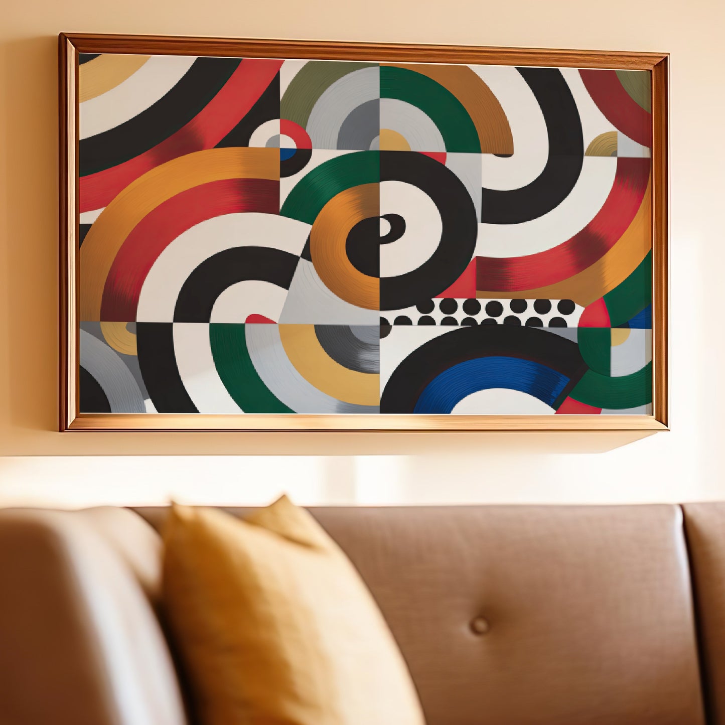 Abstract Multicolor Modern Framed Art Print for Home