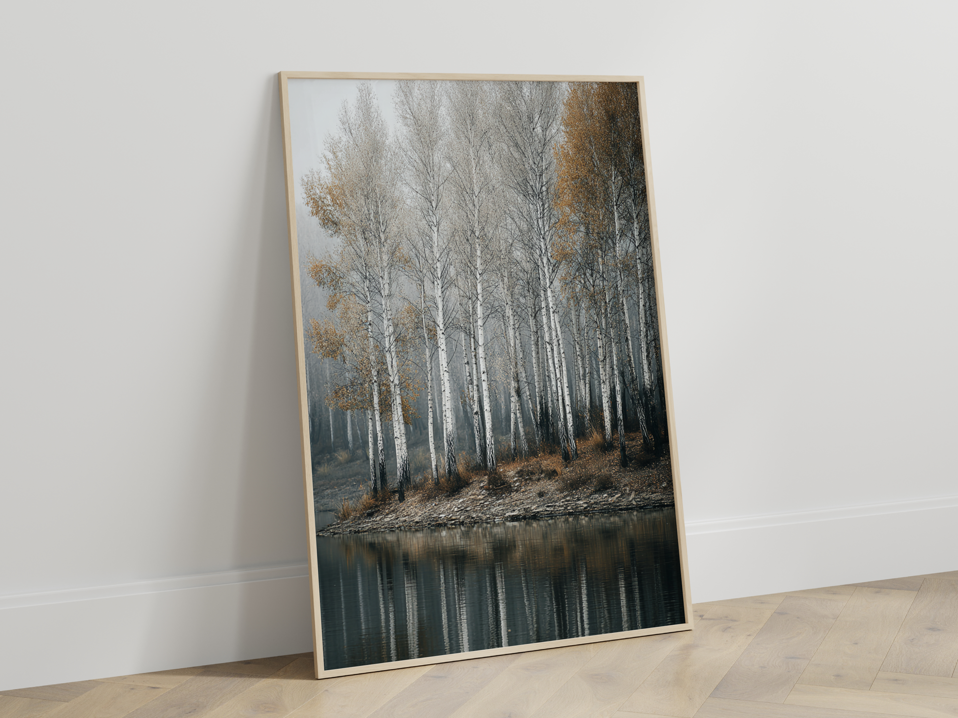 Peaceful Forest Reflection Nature Artwork Print