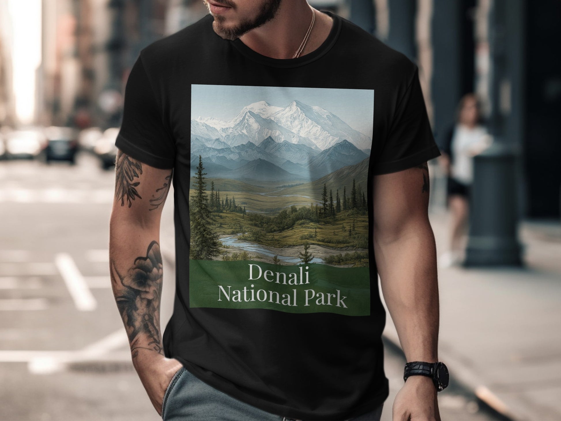 Denali National Park Scenic Graphic T-Shirt