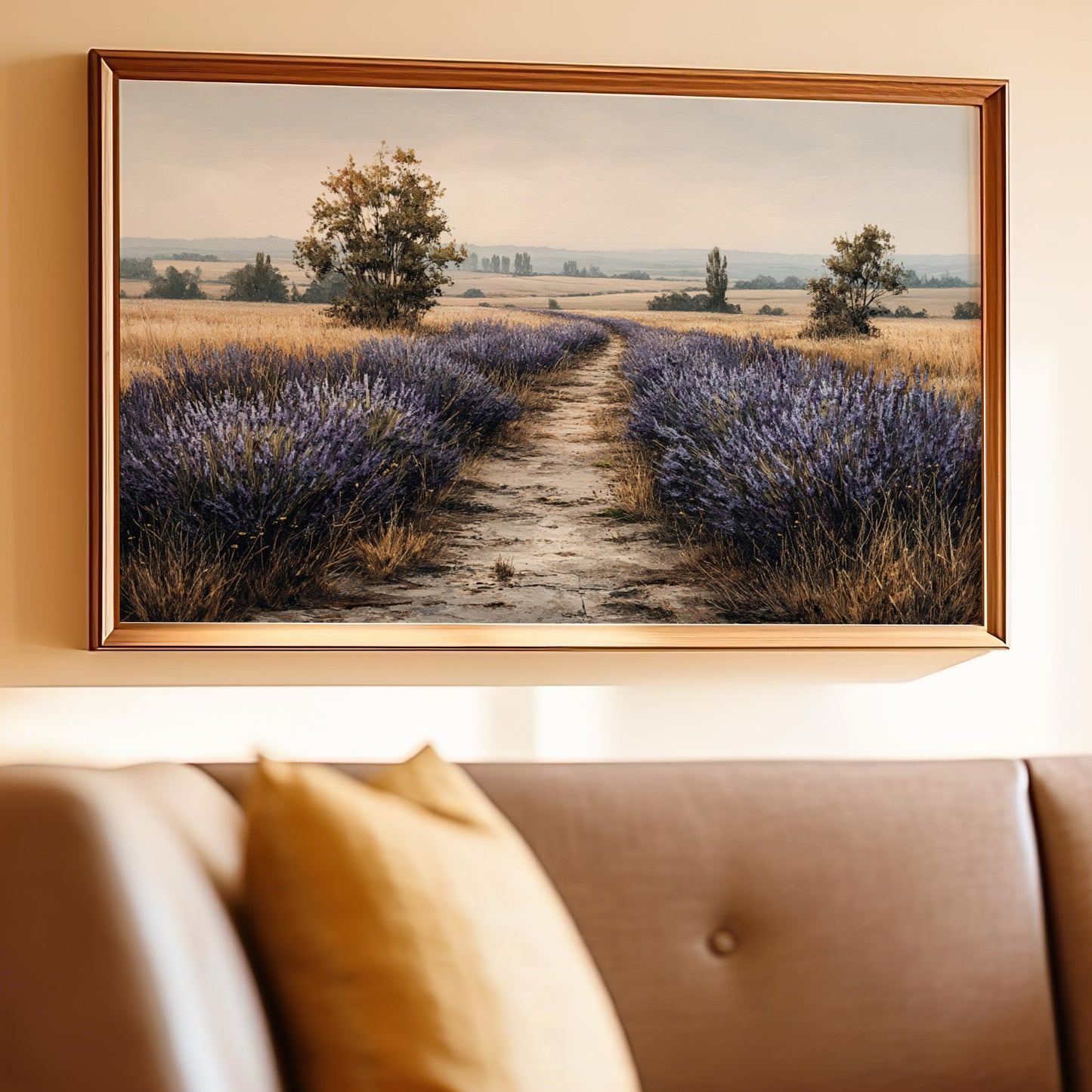 Serene Lavender Field Landscape Wall Art Product