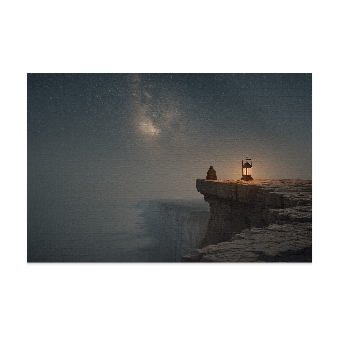 Starry Night Clifftop Lantern Scenic Artwork Product