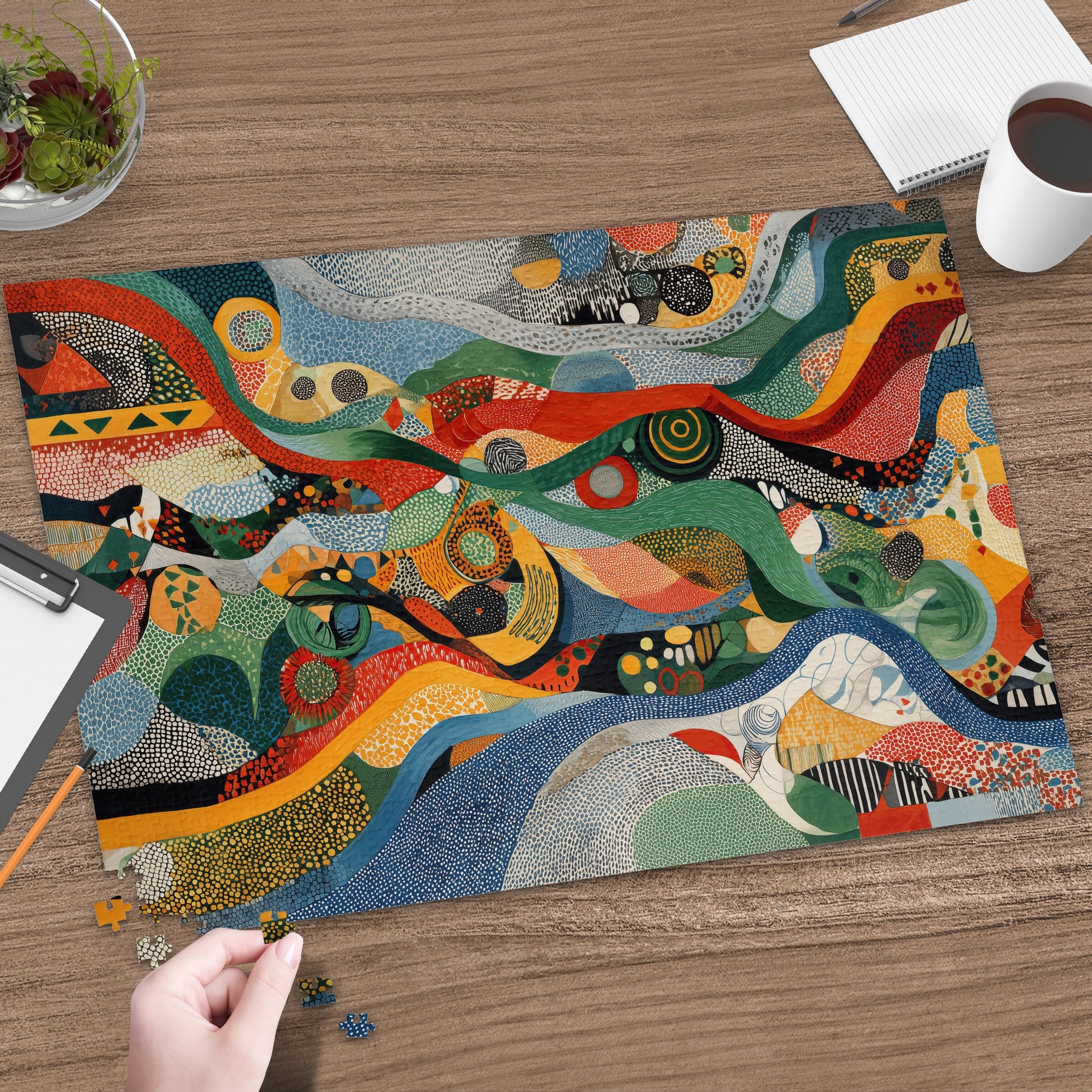 Vibrant Abstract Wavy Pattern Textured Design Art product type