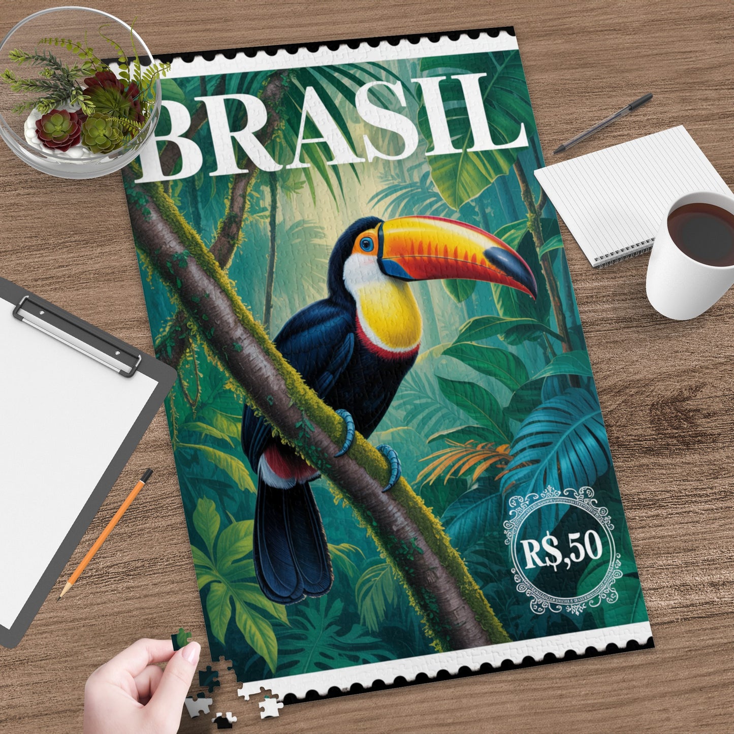 Colorful Toucan Brasil R$50 Jigsaw Puzzle