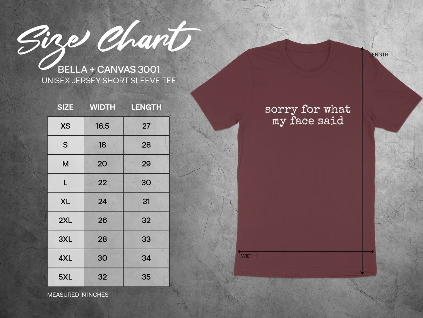 sorry for what my face said unisex jersey short sleeve tee