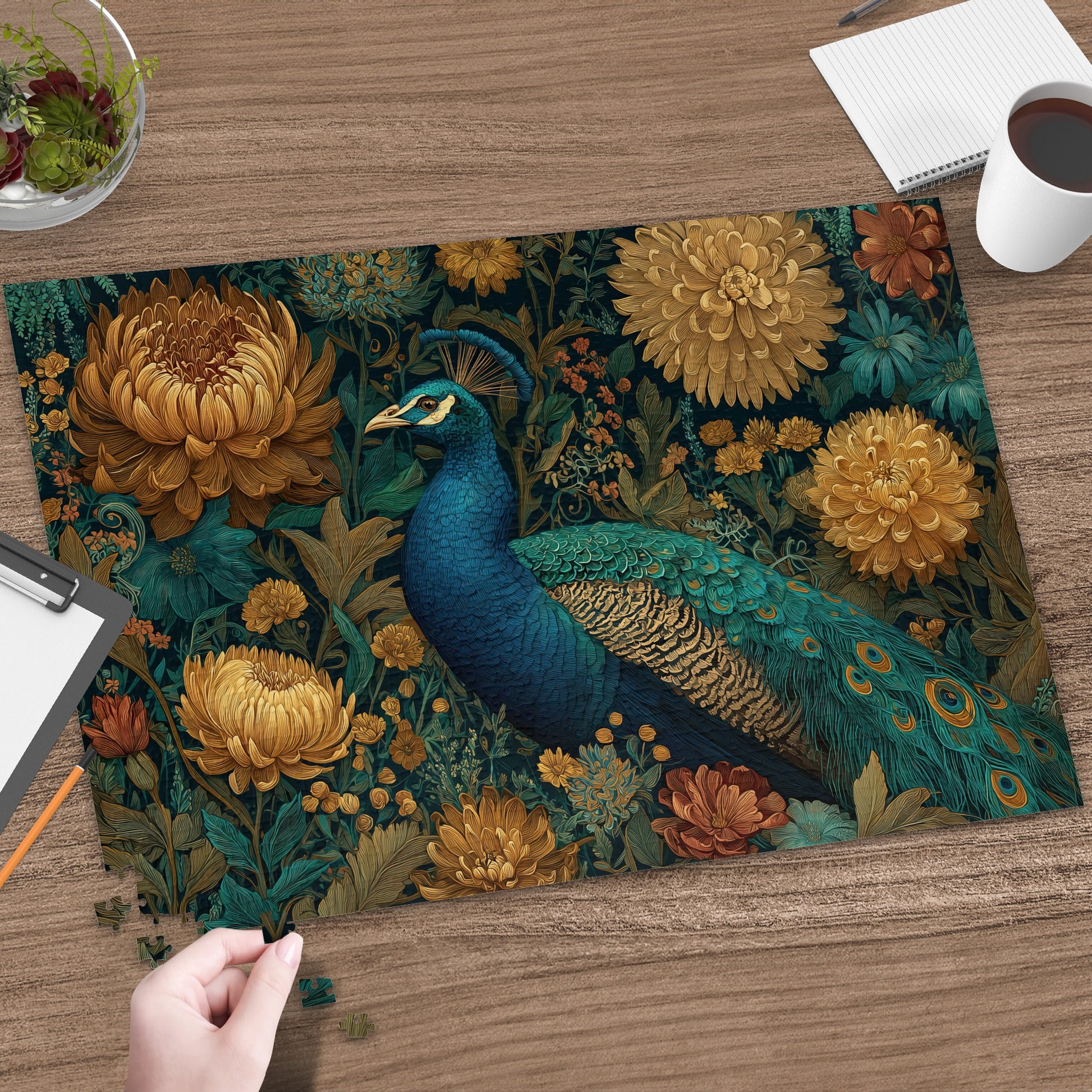 Majestic Peacock Floral Art Nouveau Design product type
