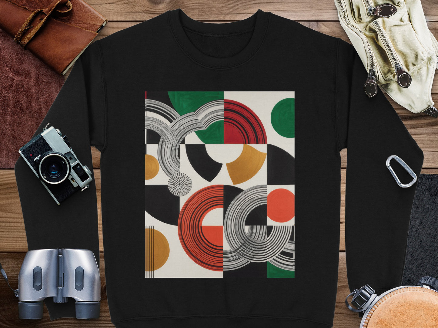 Vibrant Geometric Abstract Art Design on Apparel