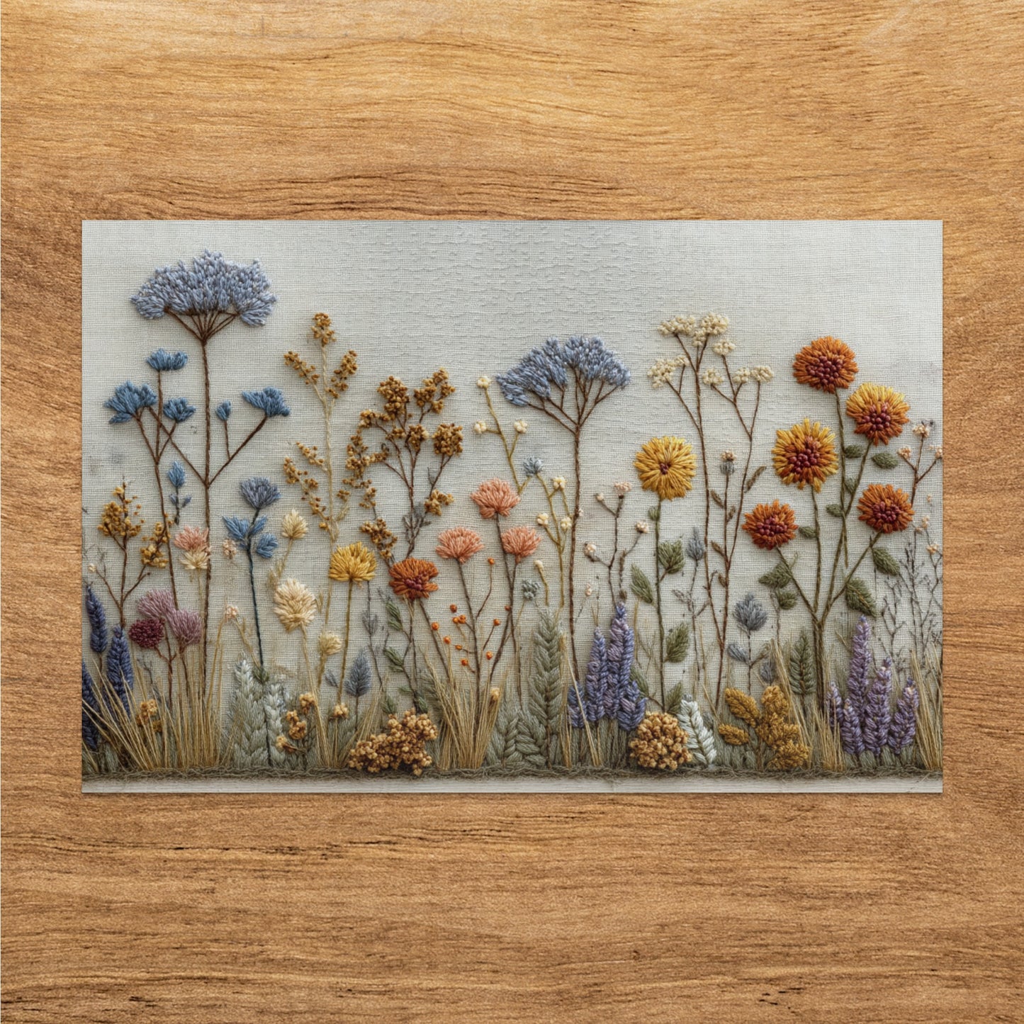 Handcrafted Floral Embroidery Artwork perfect for decor