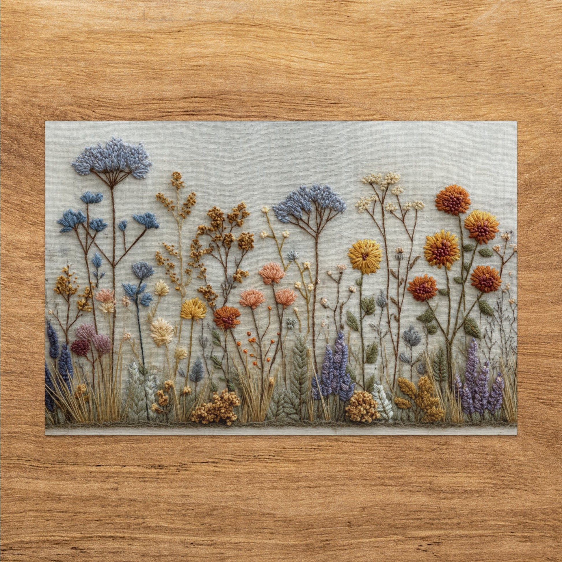 Handcrafted Floral Embroidery Artwork perfect for decor