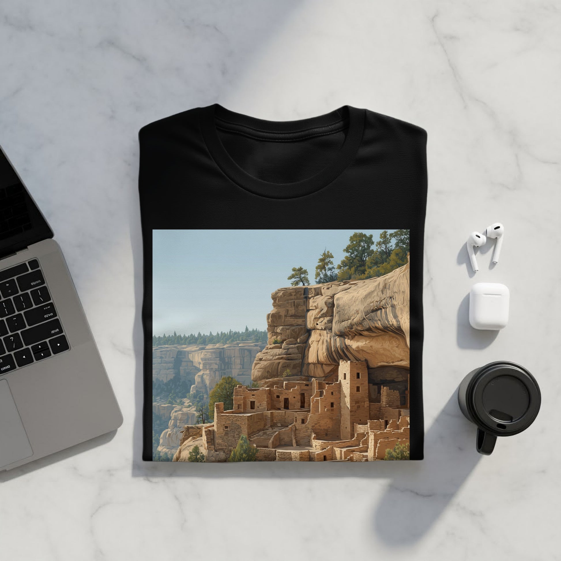 Cliff Dwelling Ancient Architecture Art Tee