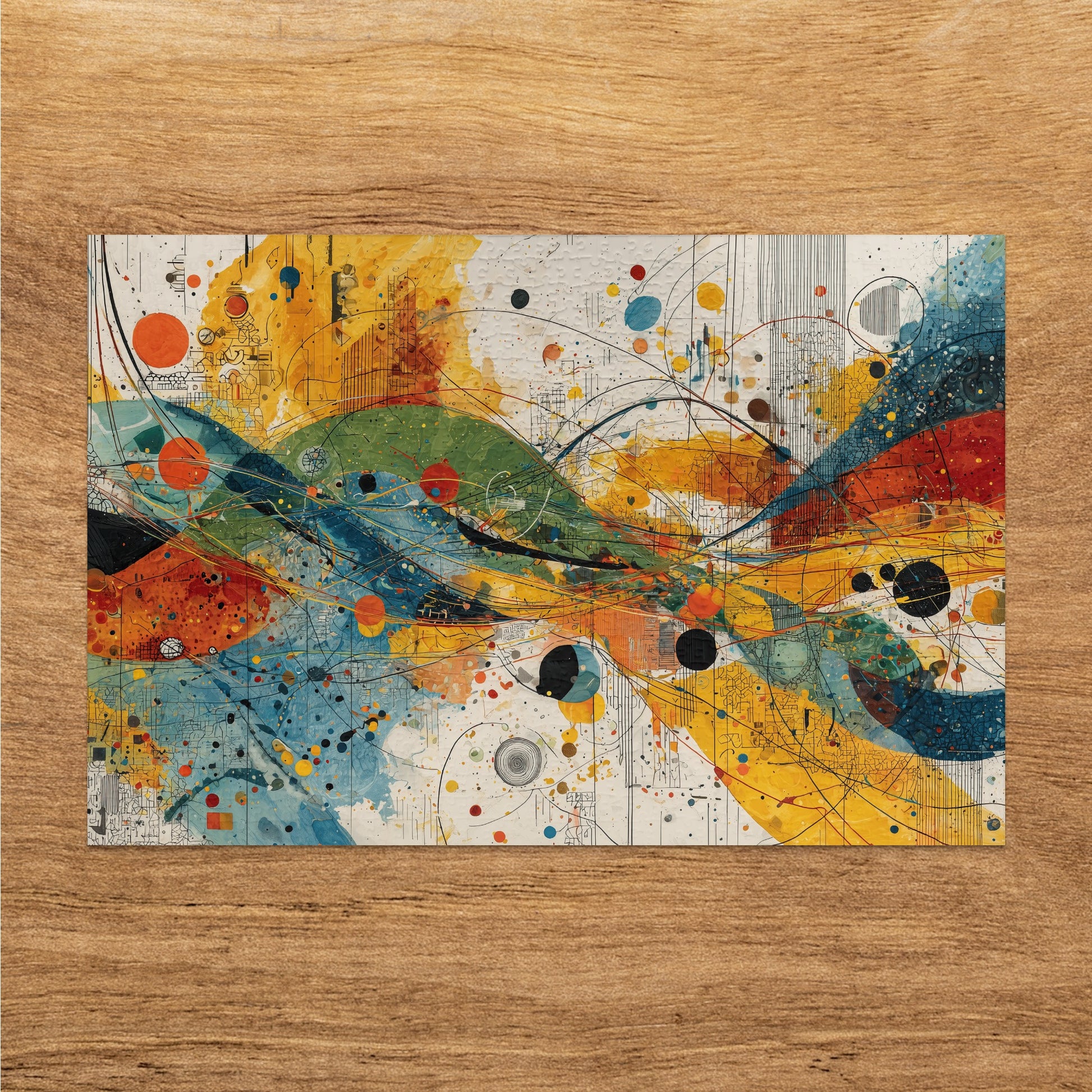Dynamic Abstract Art Vivid Colors Complex Design artwork