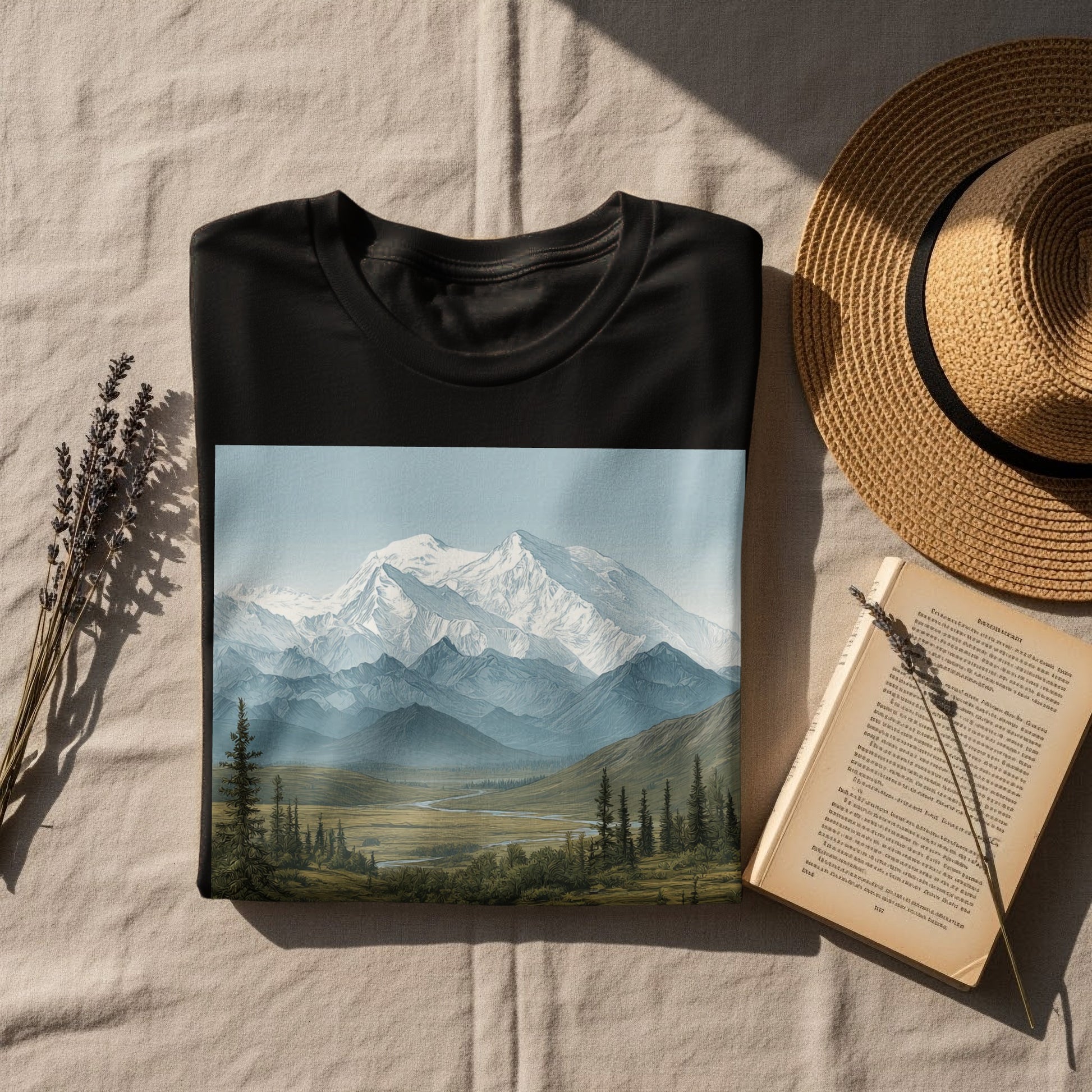 Scenic Mountain Landscape Printed Shirt