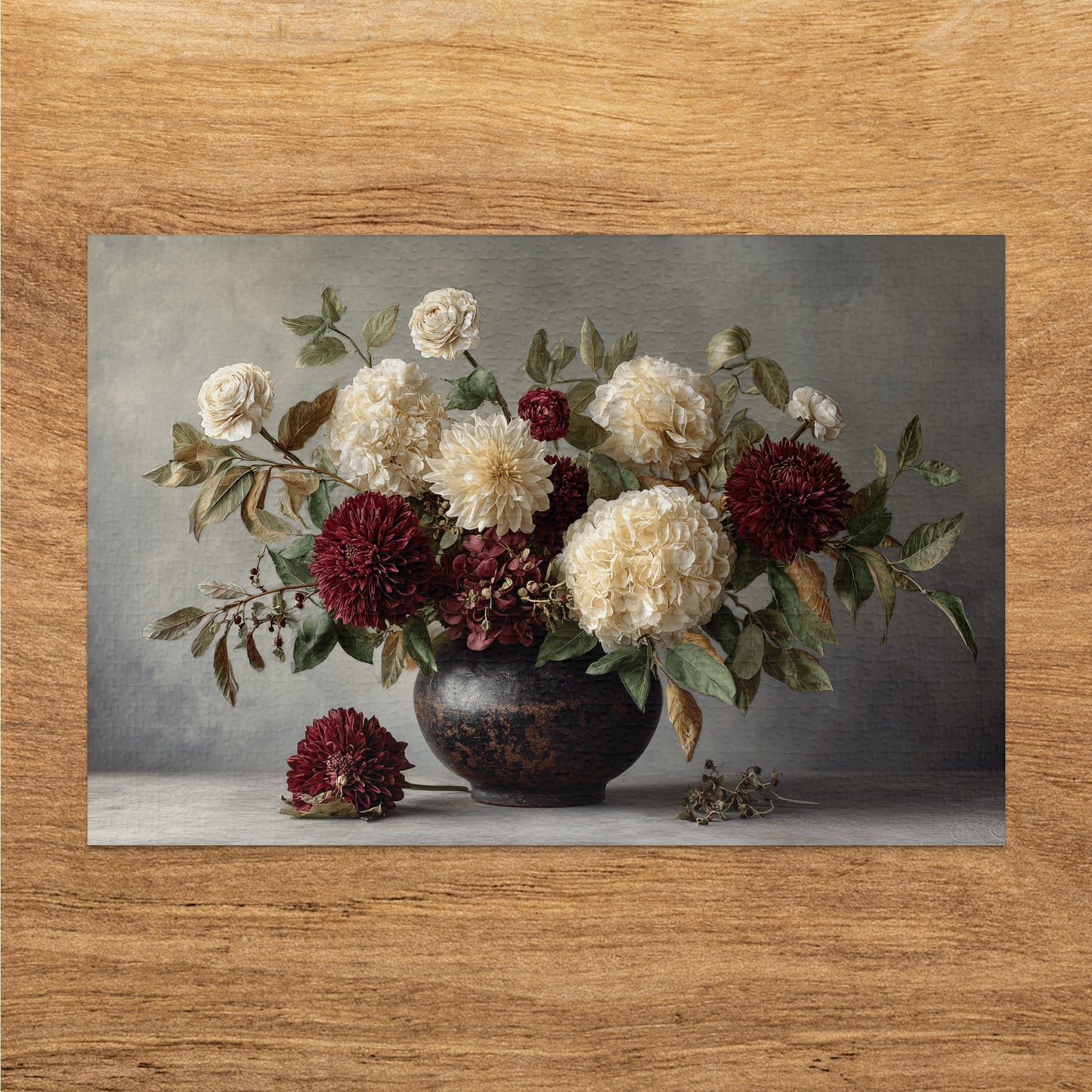 Elegant Floral Arrangement in Vase Jigsaw Puzzle