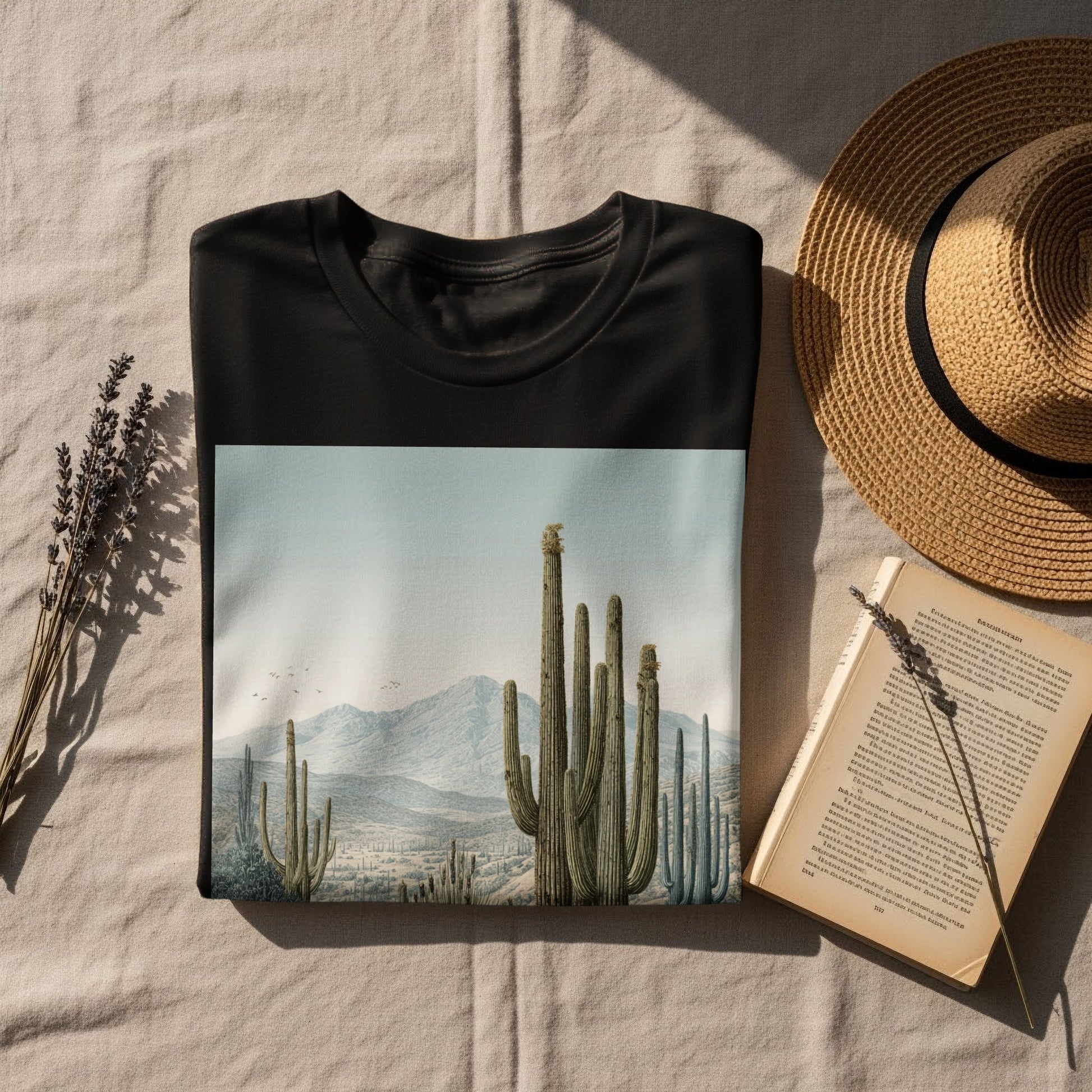 Scenic Desert Cactus Landscape Graphic T-shirt product