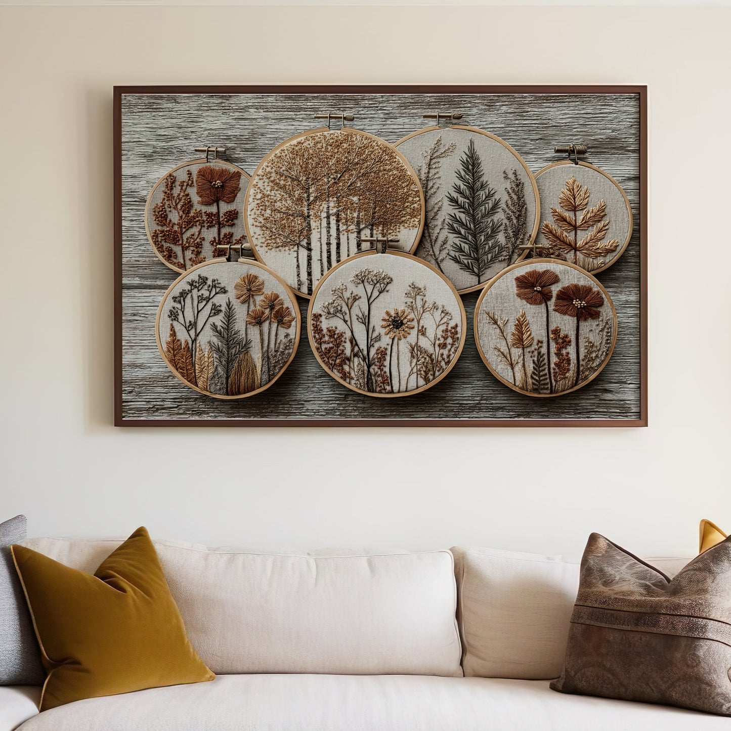 Embroidered Botanical Art Collection Wall Décor product