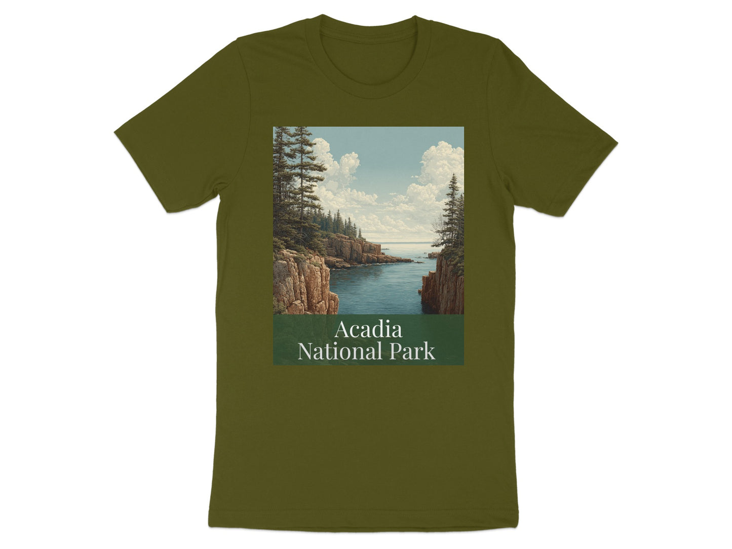 Scenic Acadia National Park Green Unisex T-shirt