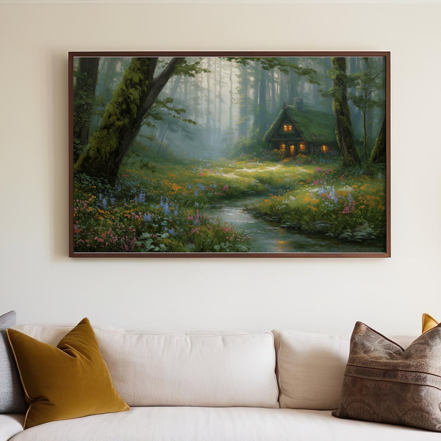 Enchanted Forest Cabin Blooming Meadow Stream product type
