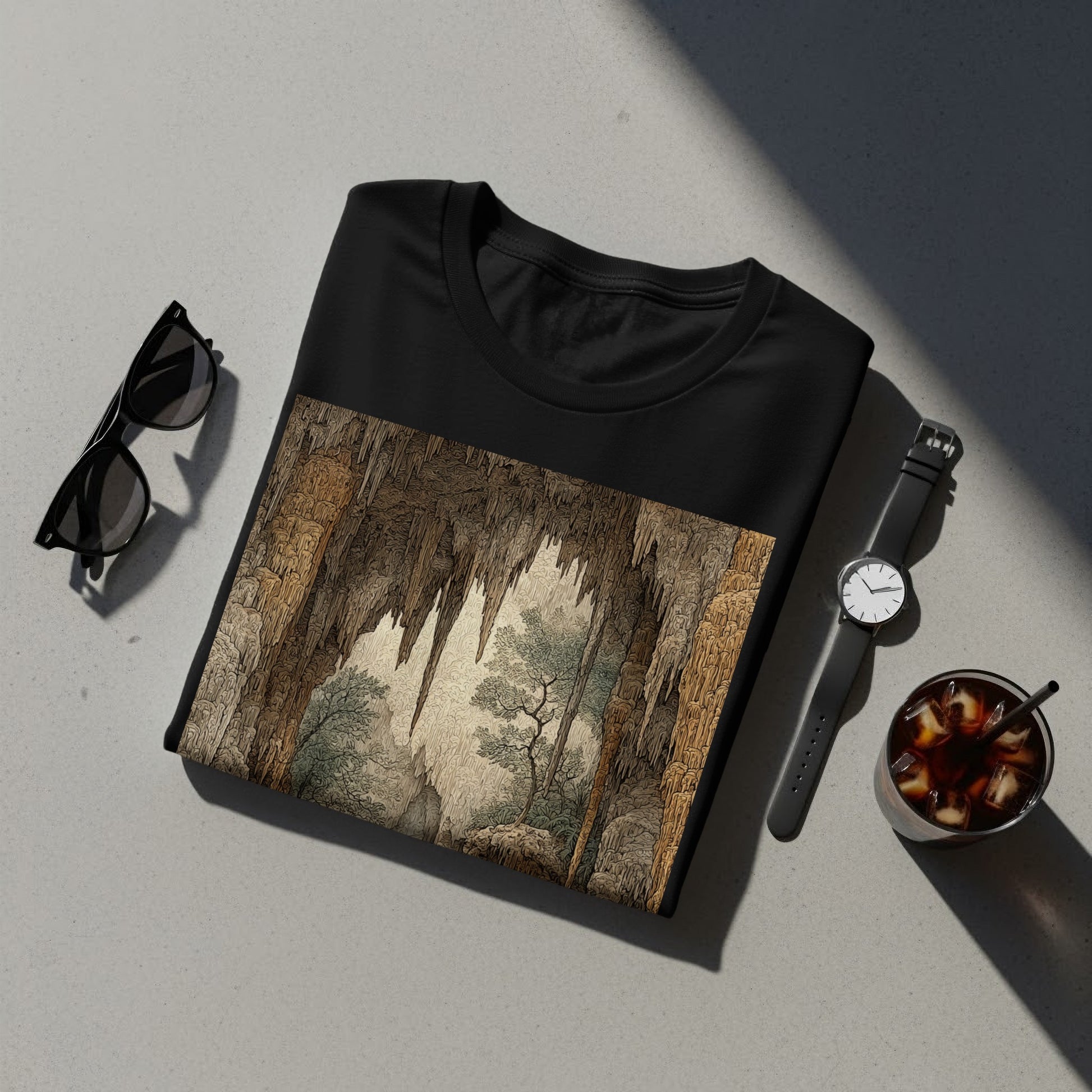 Scenic Cave and Trees Graphic T-Shirt product