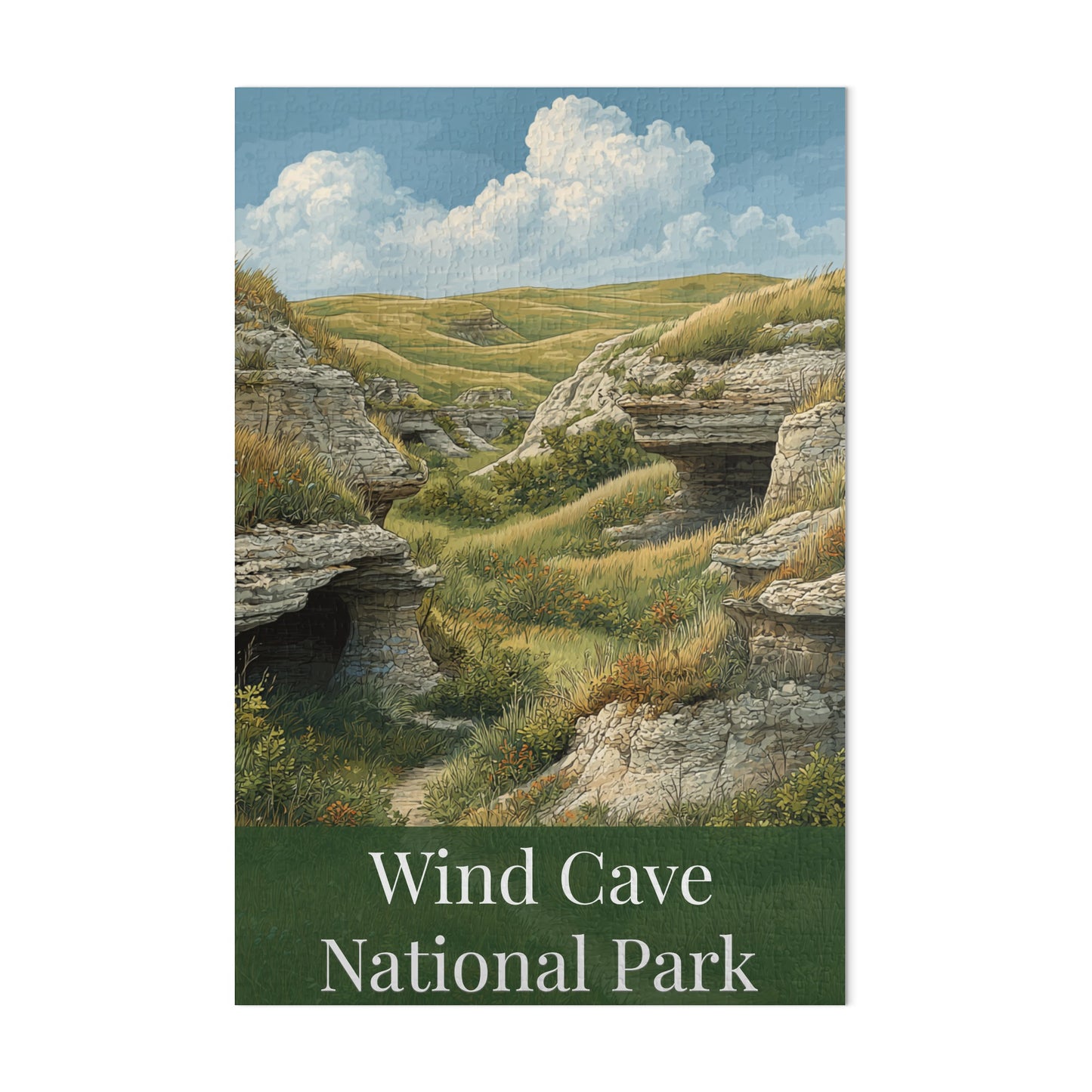 Scenic Wind Cave National Park Puzzle Beautiful Art