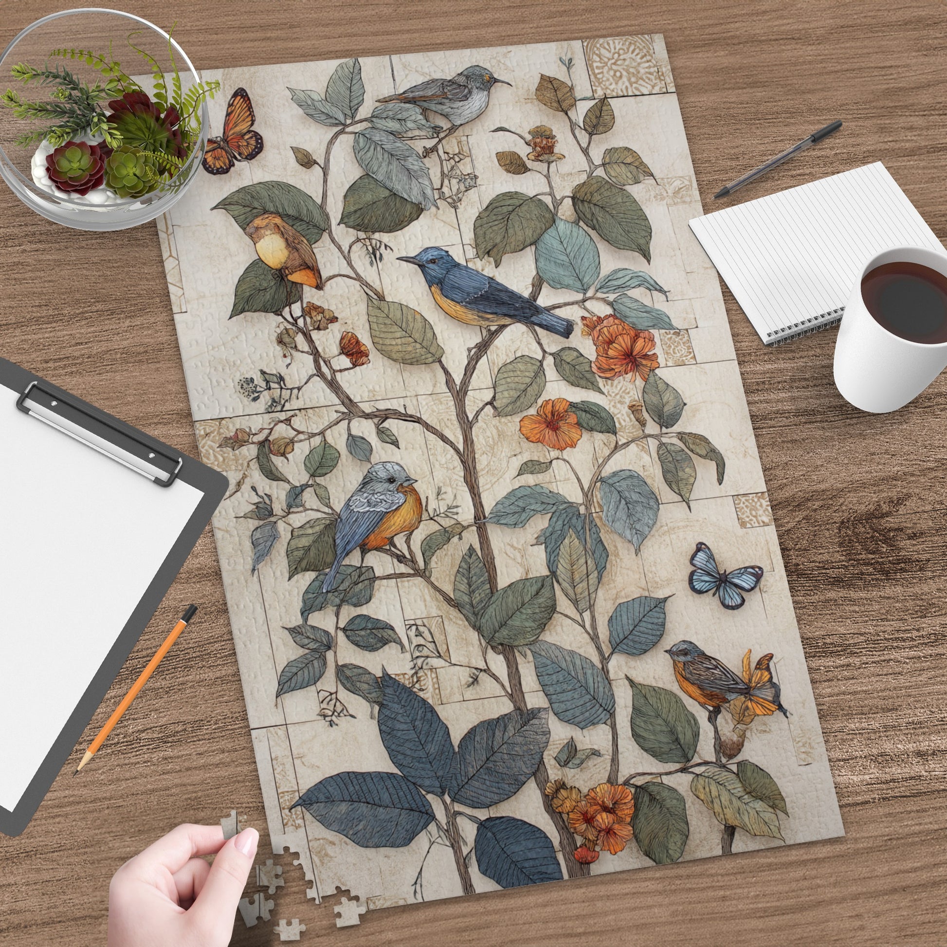 Beautiful Birds and Butterflies Puzzle for Relaxation