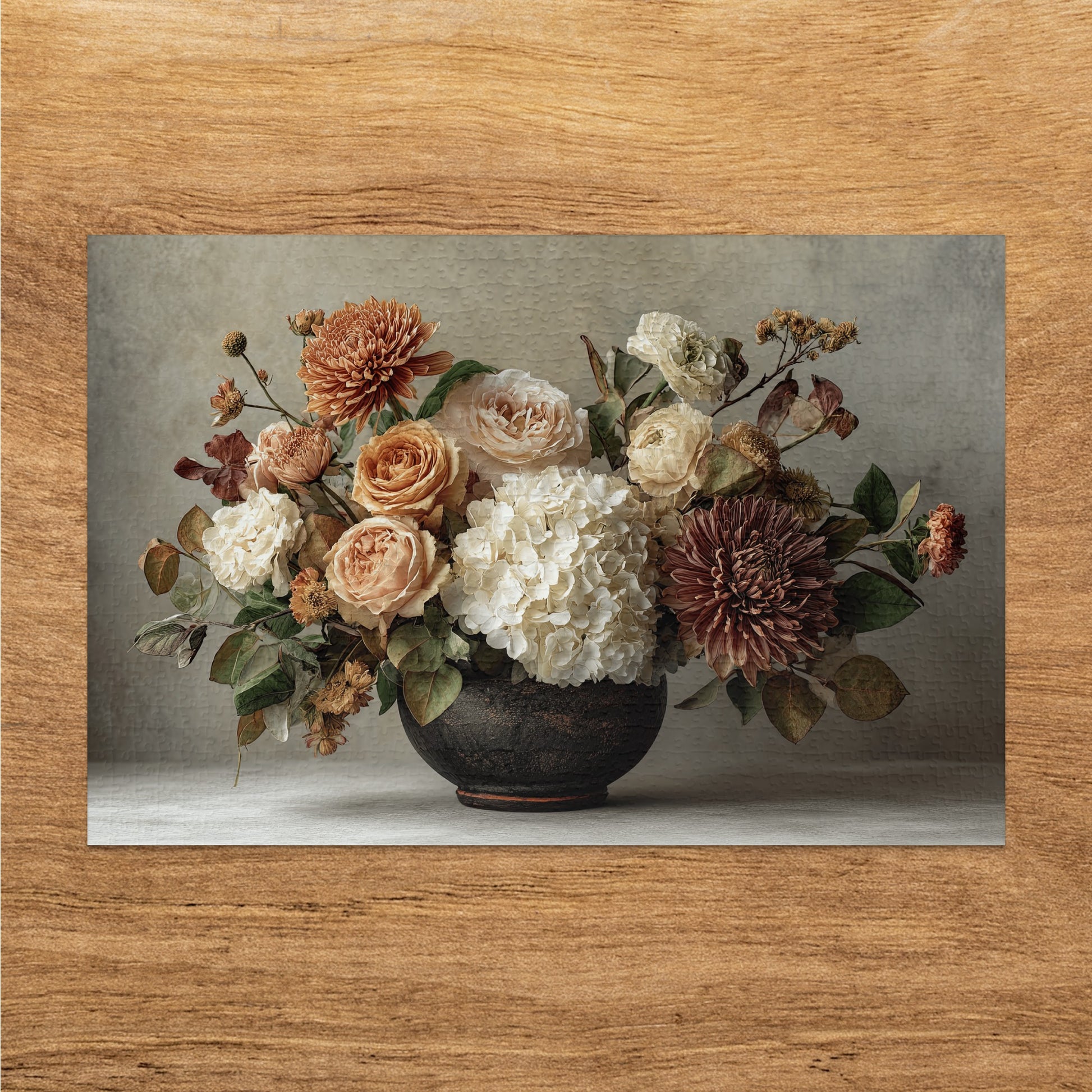 Elegant Floral Arrangement in Rustic Pot print