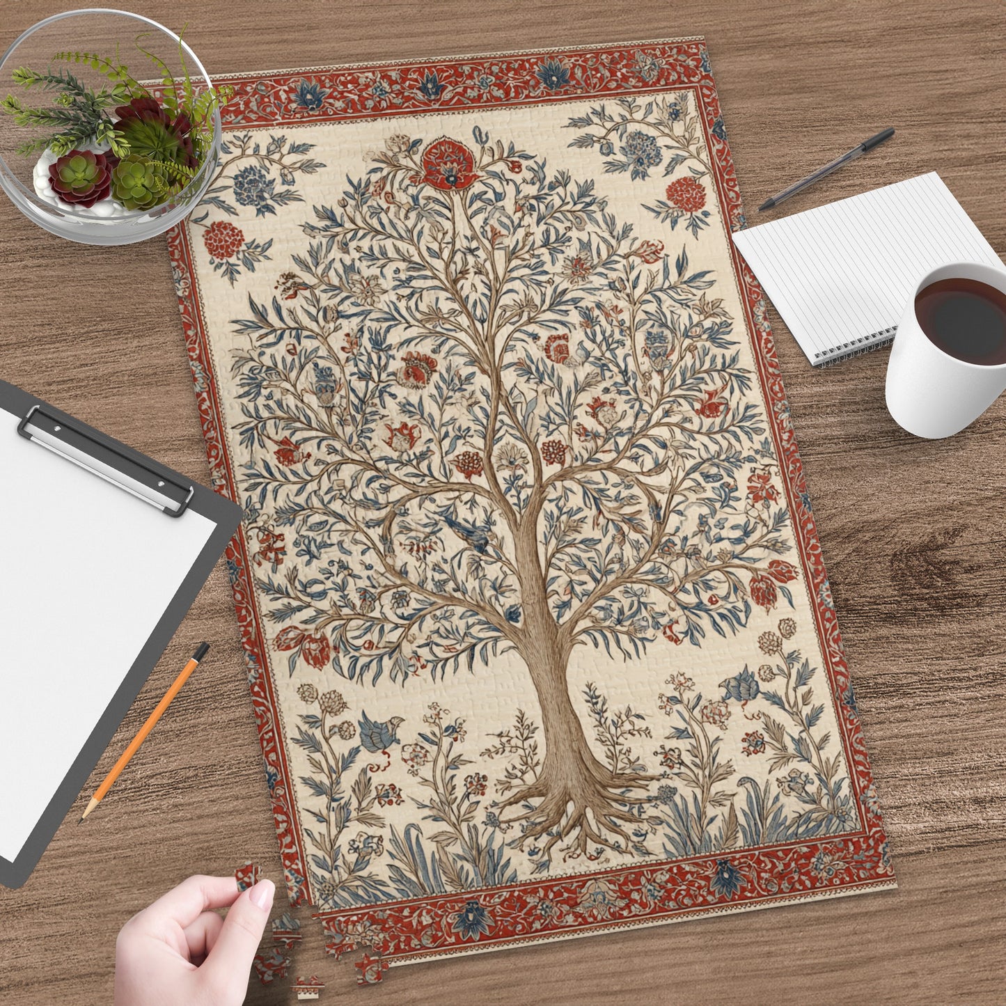 Beautiful Vintage Botanical Tree of Life Pattern Decor