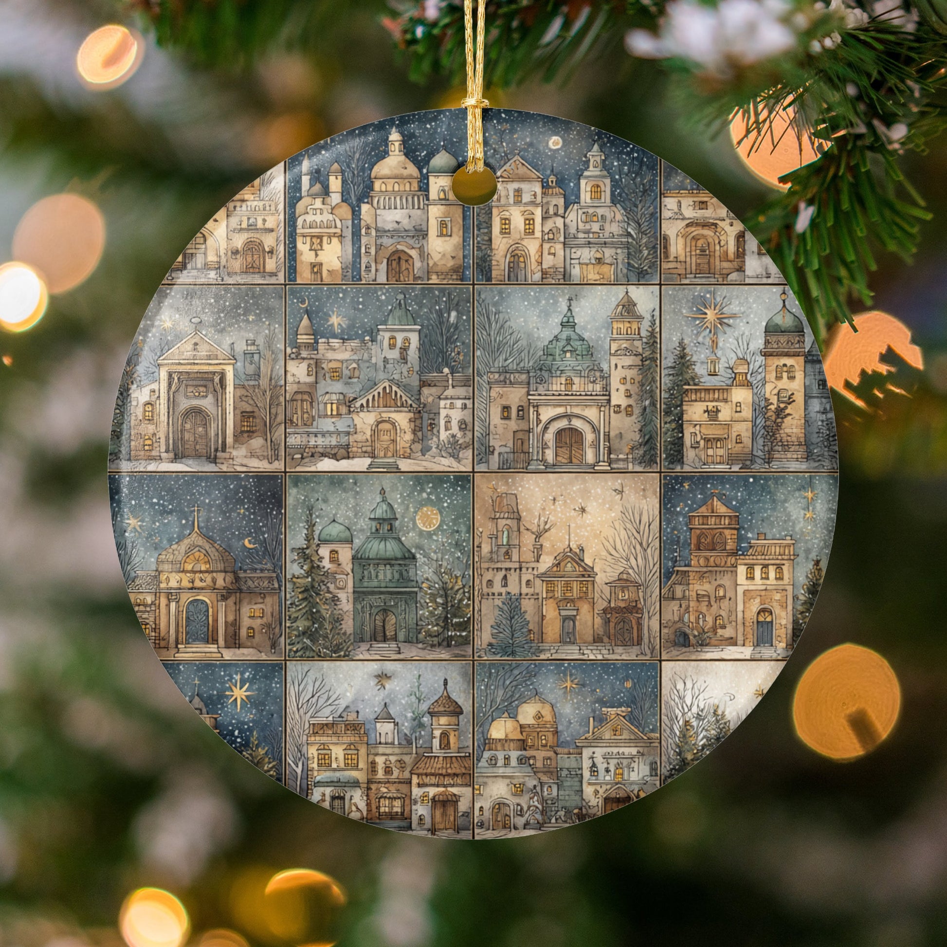 Vintage Winter Wonderland Christmas Ornament