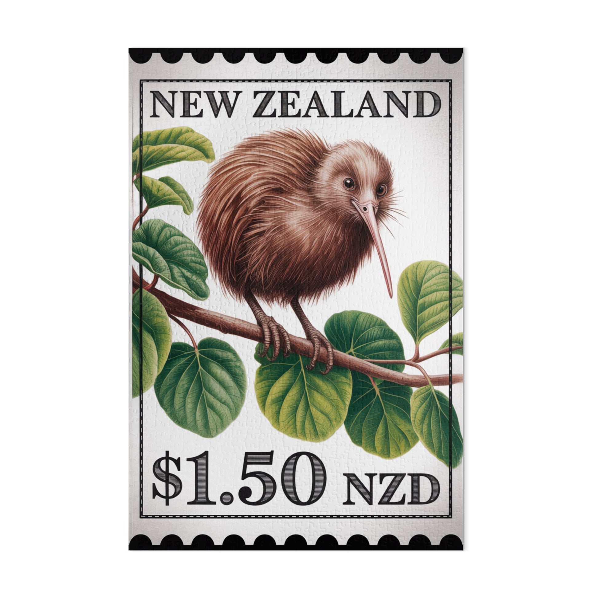 New Zealand Kiwi Bird Collectible Stamp Print
