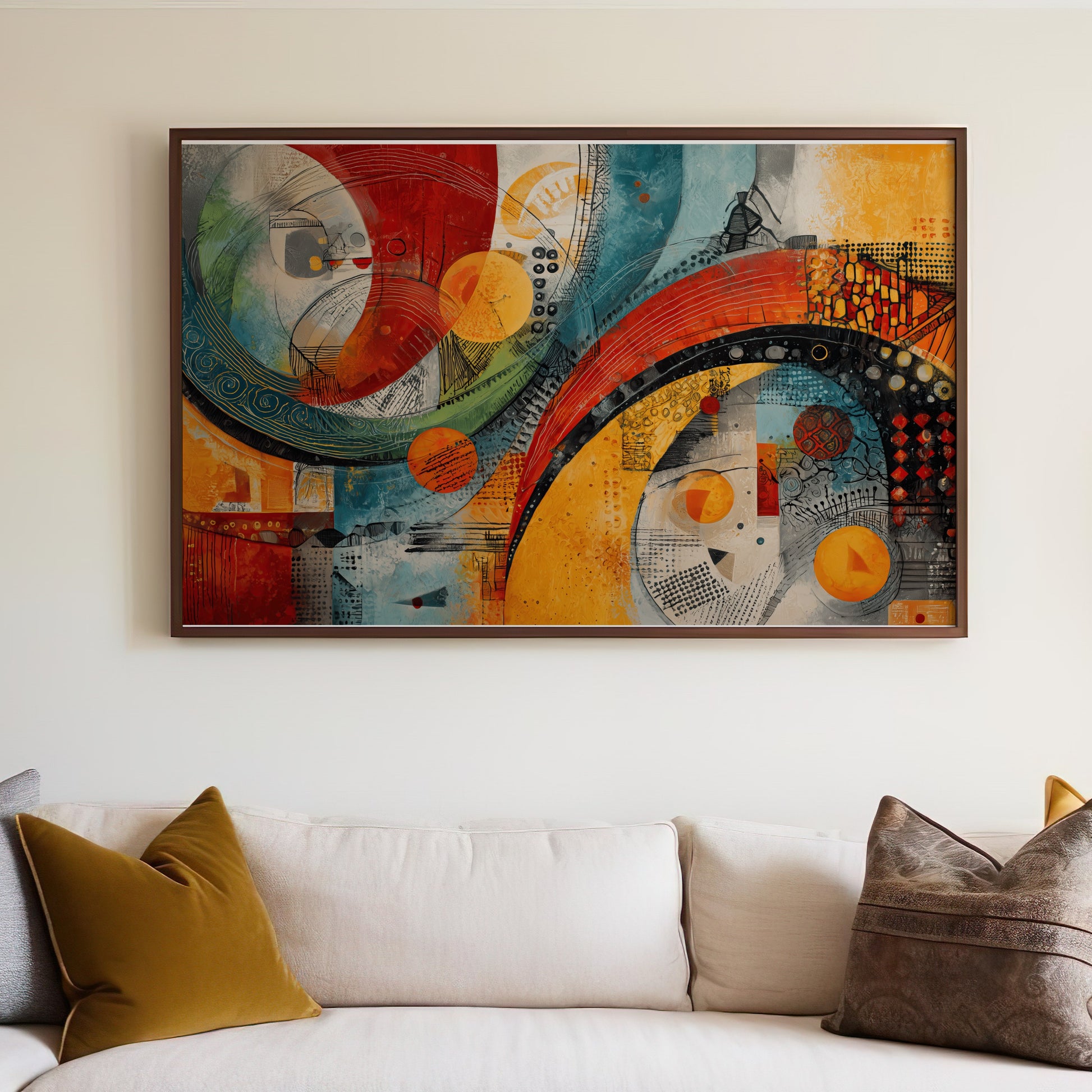 Dynamic Geometric Abstract Painting Vibrant Hues product type
Abstract Art, Modern Painting, Contemporary Decor, Geometric Design, Vibrant Colors, Wall Art, Home Decoration, Living Room Art, Office Decor, Colorful Abstract, Large Wall Decor, Unique Artwork, Abstract Canvas, Fine Art Print, Textured Art, Swirl Design, Circle Patterns, Red Blue Yellow, Mixed Media Style, Gallery Wall