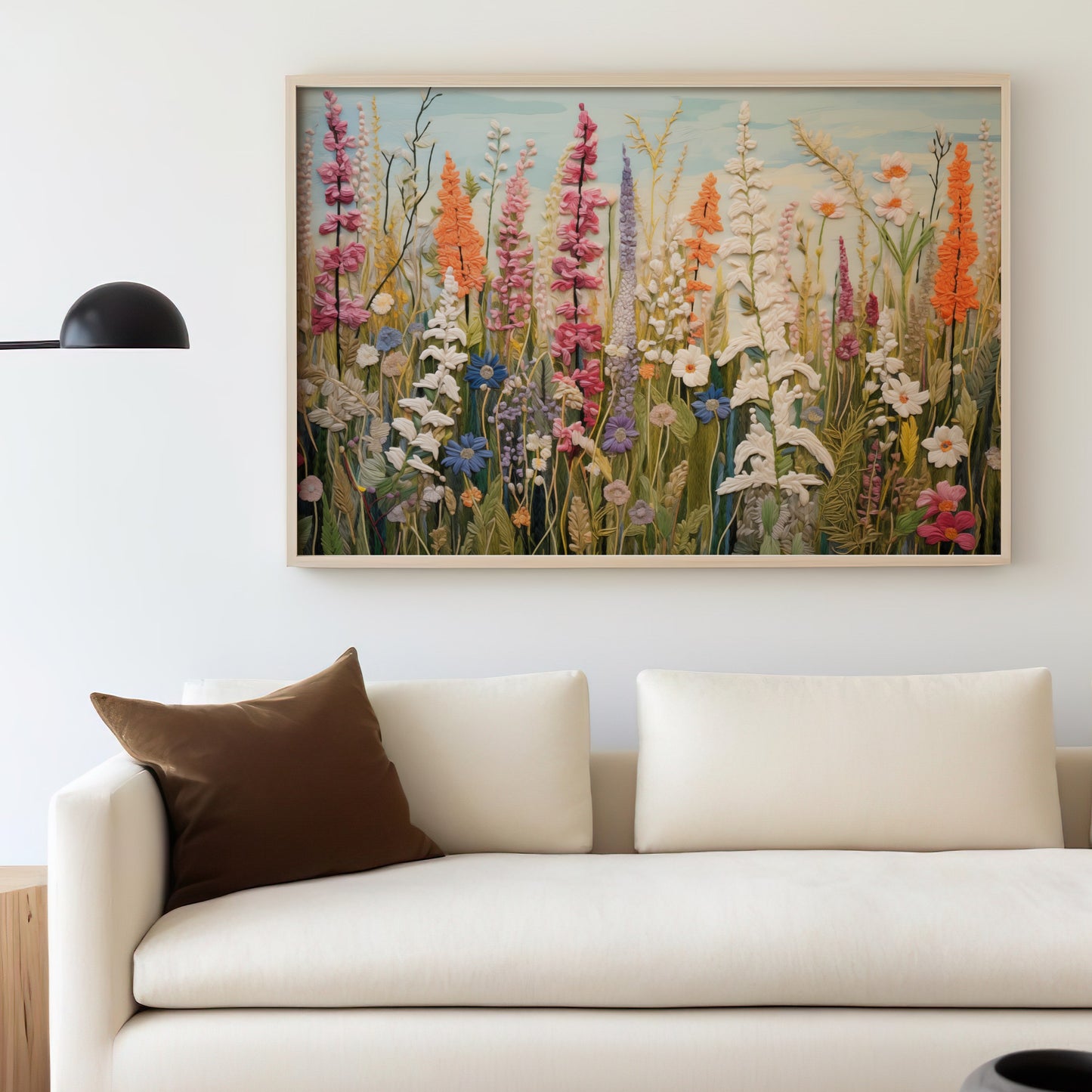 Vibrant Floral Wall Art for a Lively Living Room Decor