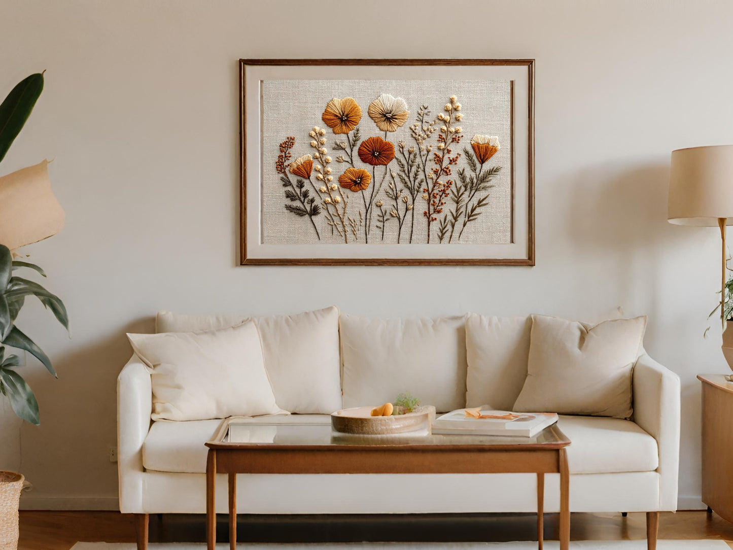 Framed Floral Wall Art for Elegant Home Decor Product