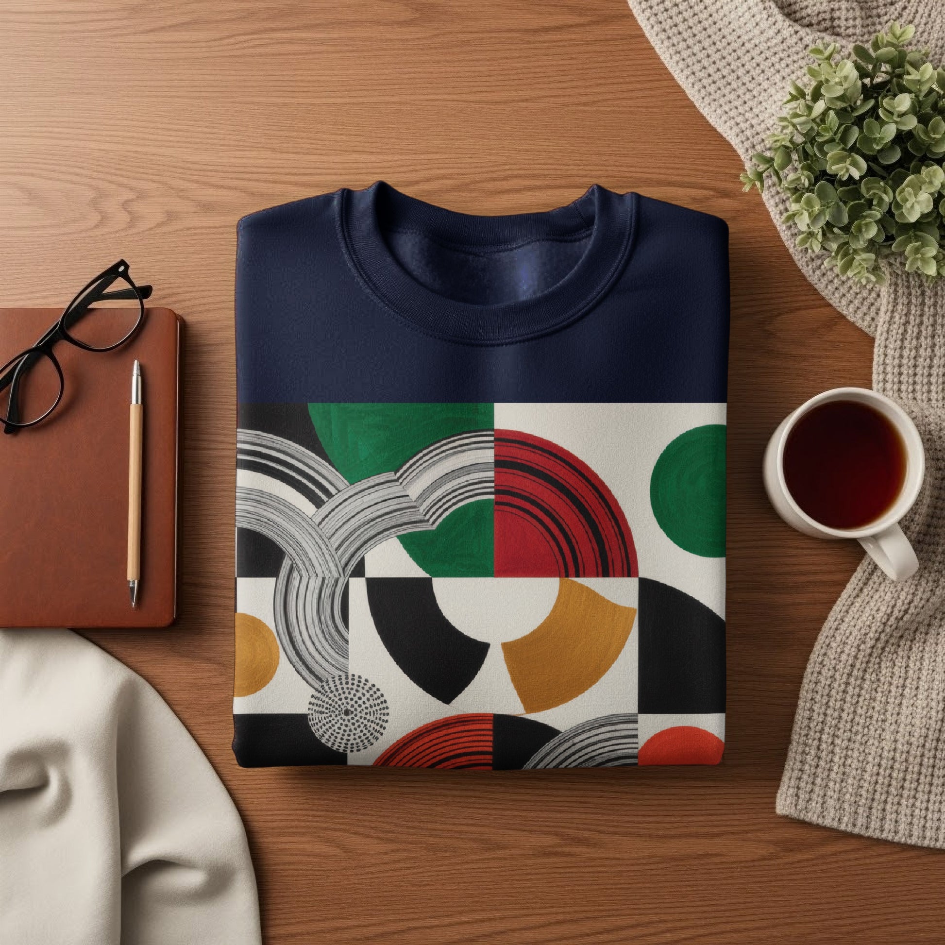 Artistic Patterned Graphic Print Sweatshirt product