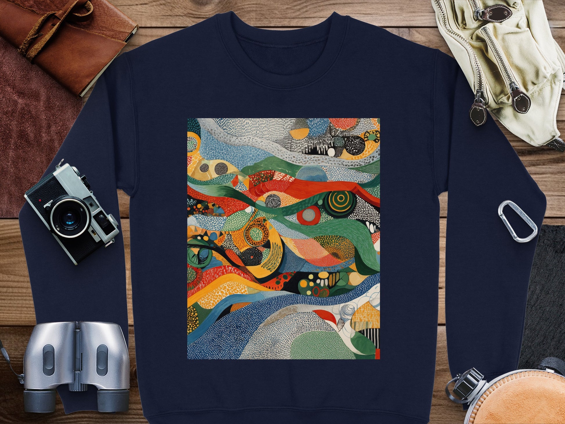 Vibrant Abstract Wavy Dotted Design Sweatshirt product type